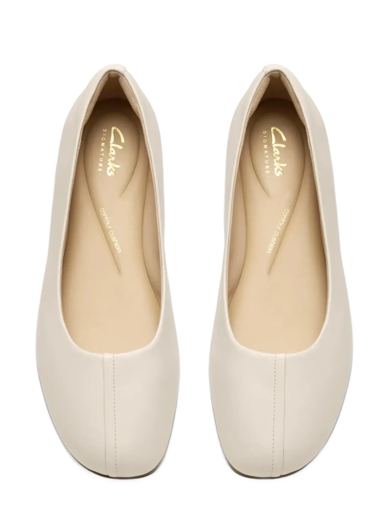 Clarks - Livia Lily D - ballerinaer - cream leather - 5