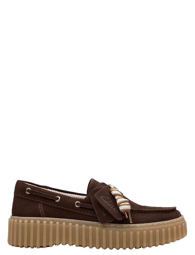 Clarks - Torhill Boat D - seglarskor - dark brown suede - 0
