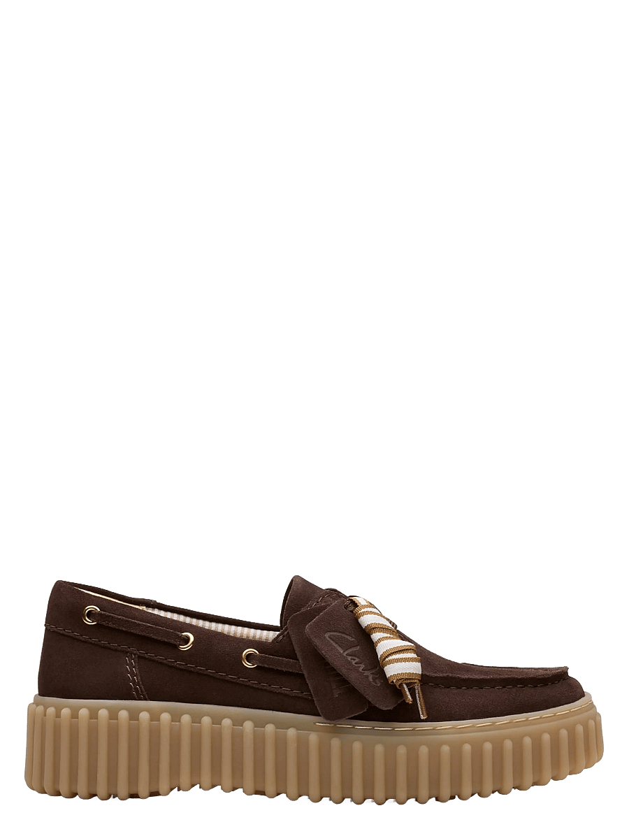Clarks - Torhill Boat D - sejlersko - dark brown suede - 0