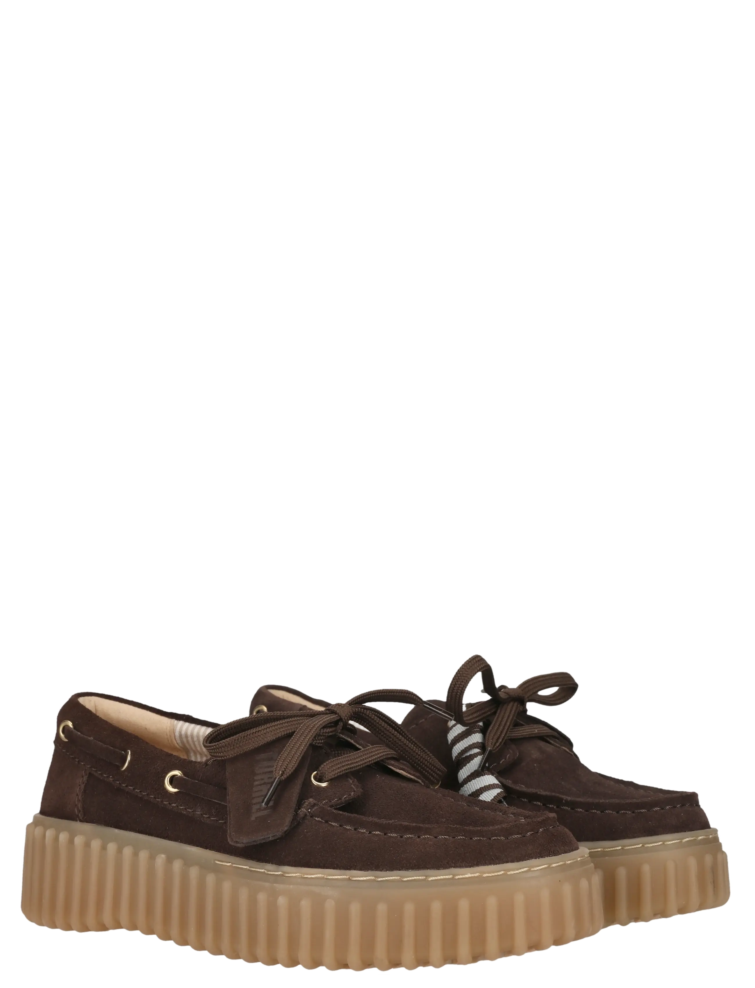 Clarks - Torhill Boat D - dark brown suede - 1