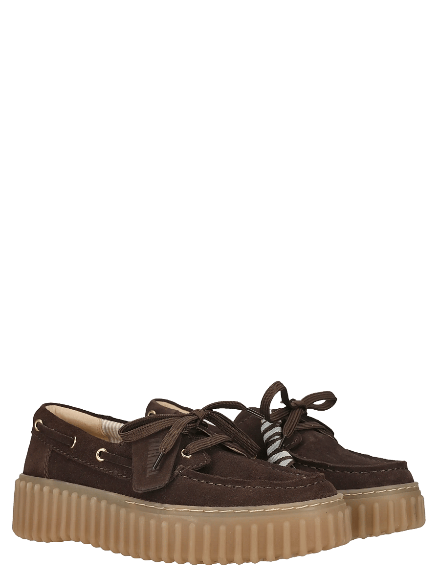 Clarks - Torhill Boat D - sejlersko - dark brown suede - 1