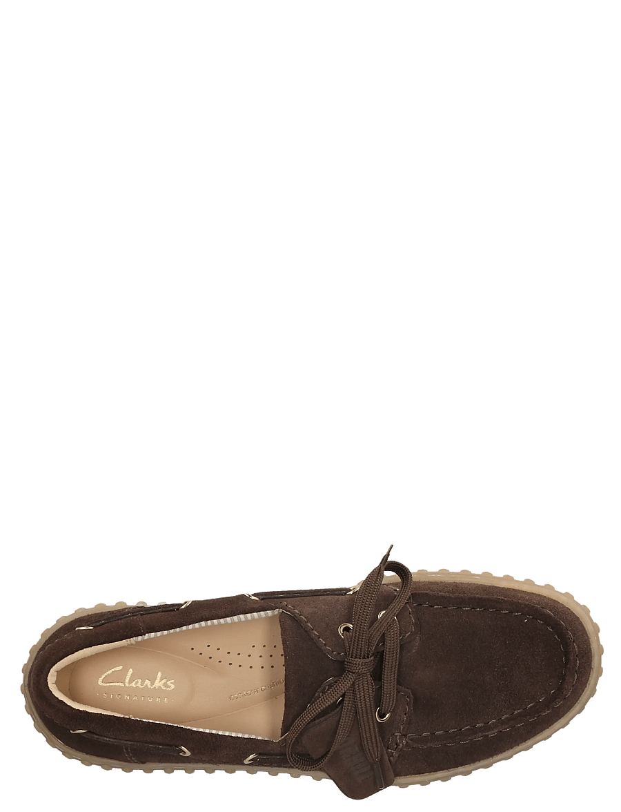 Clarks - Torhill Boat D - sejlersko - dark brown suede - 4