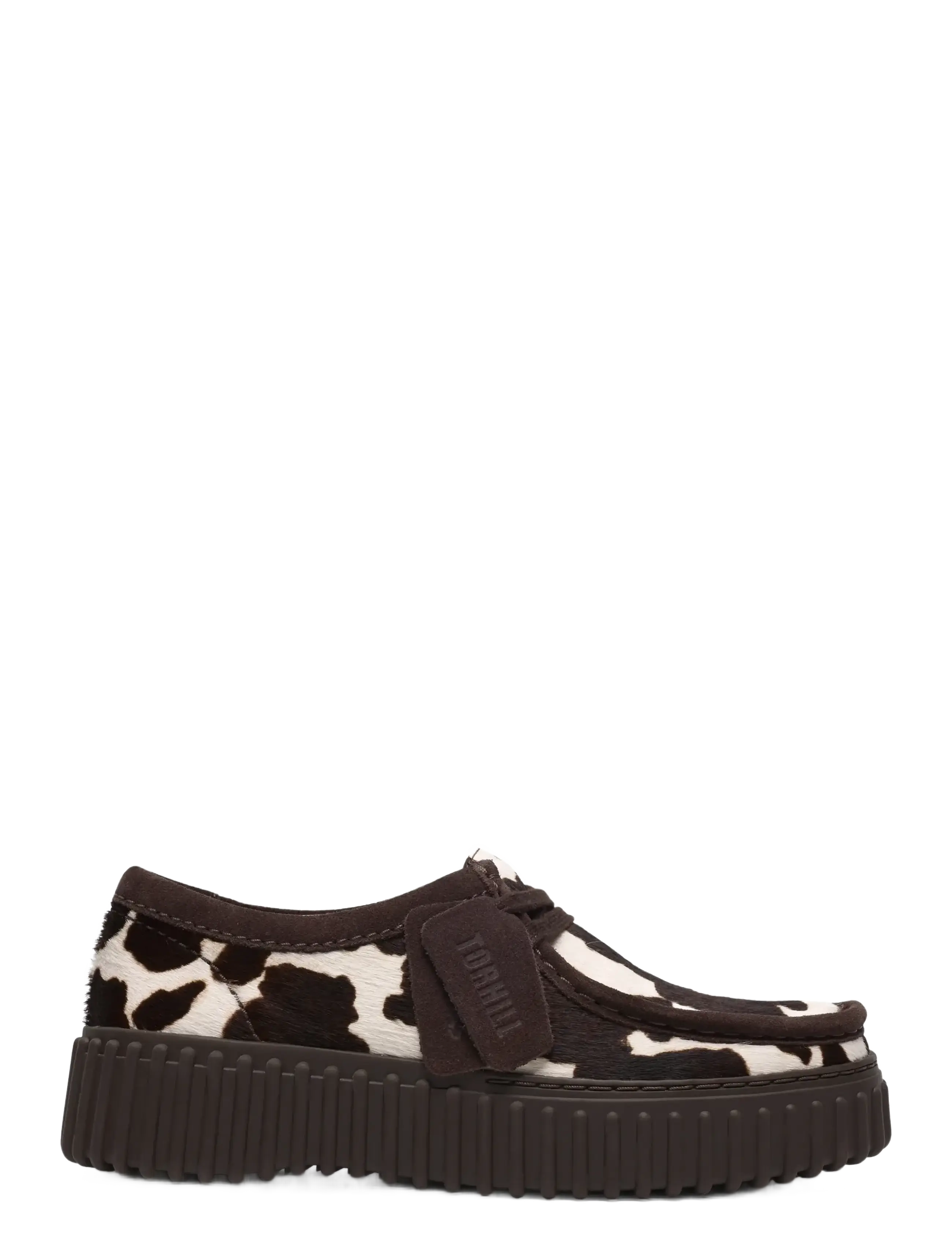 Clarks Torhill Bee D - Transitional Layering - COW PRINT / brown