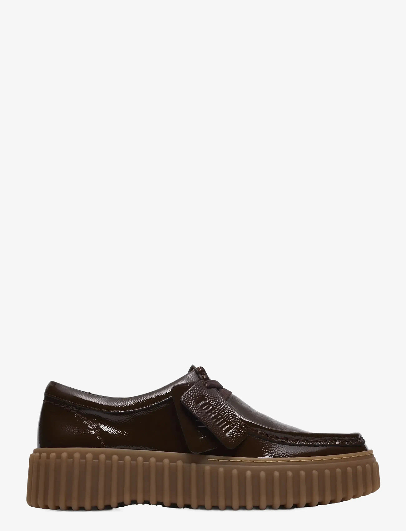 Clarks - Torhill Bee D - mode trends - dark brown pat - 0