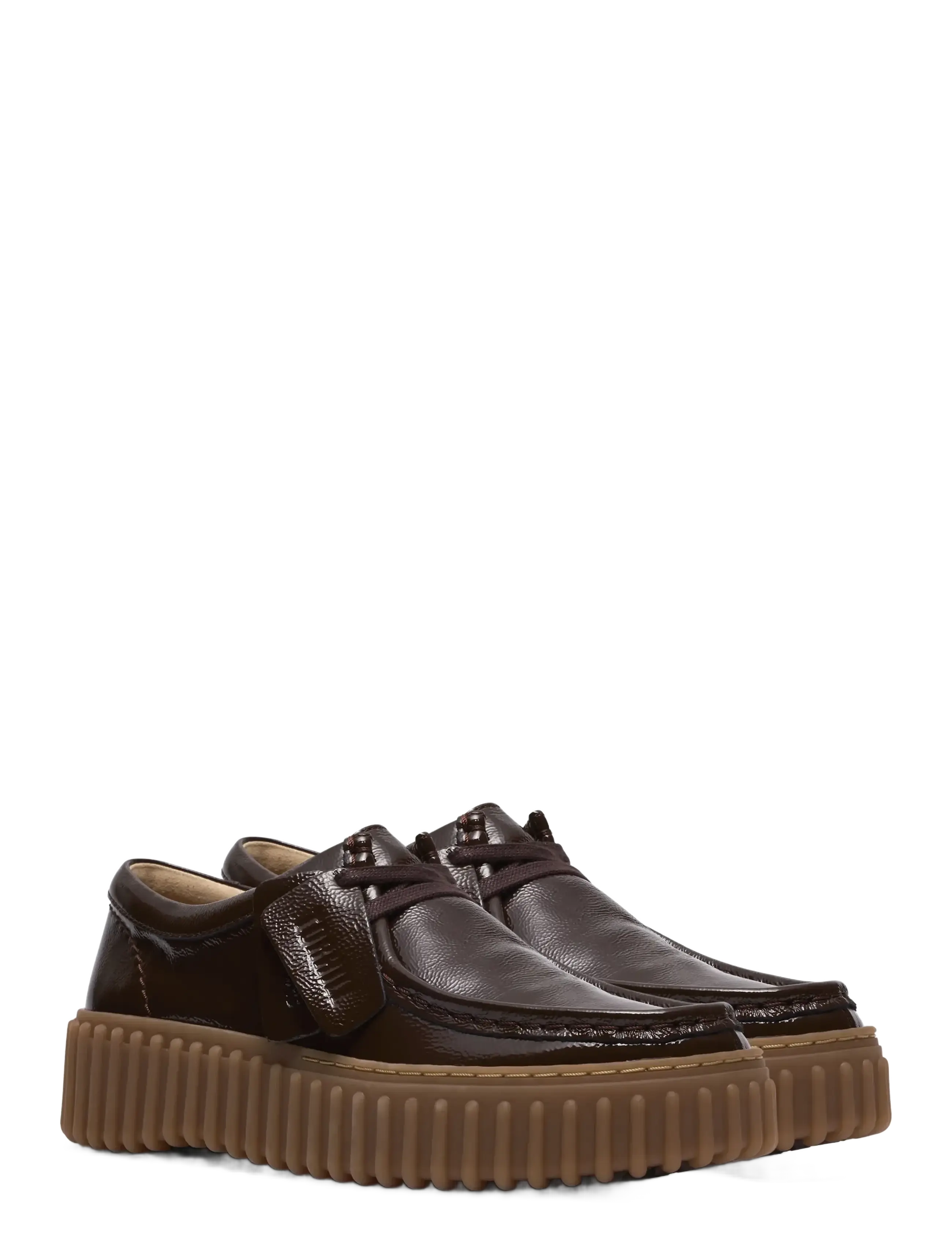 Clarks - Torhill Bee D - loafers - dark brown pat - 1