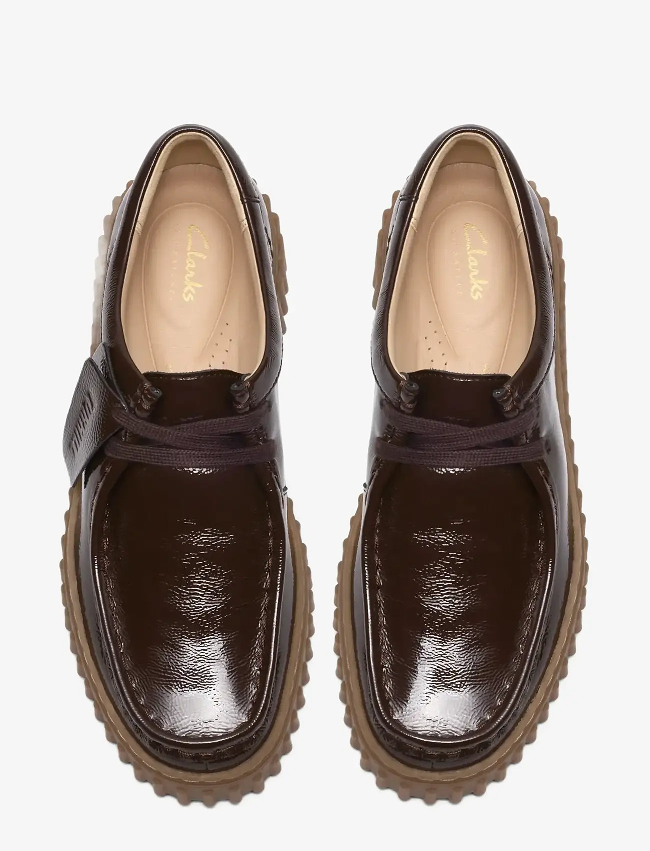 Clarks - Torhill Bee D - mode trends - dark brown pat - 2