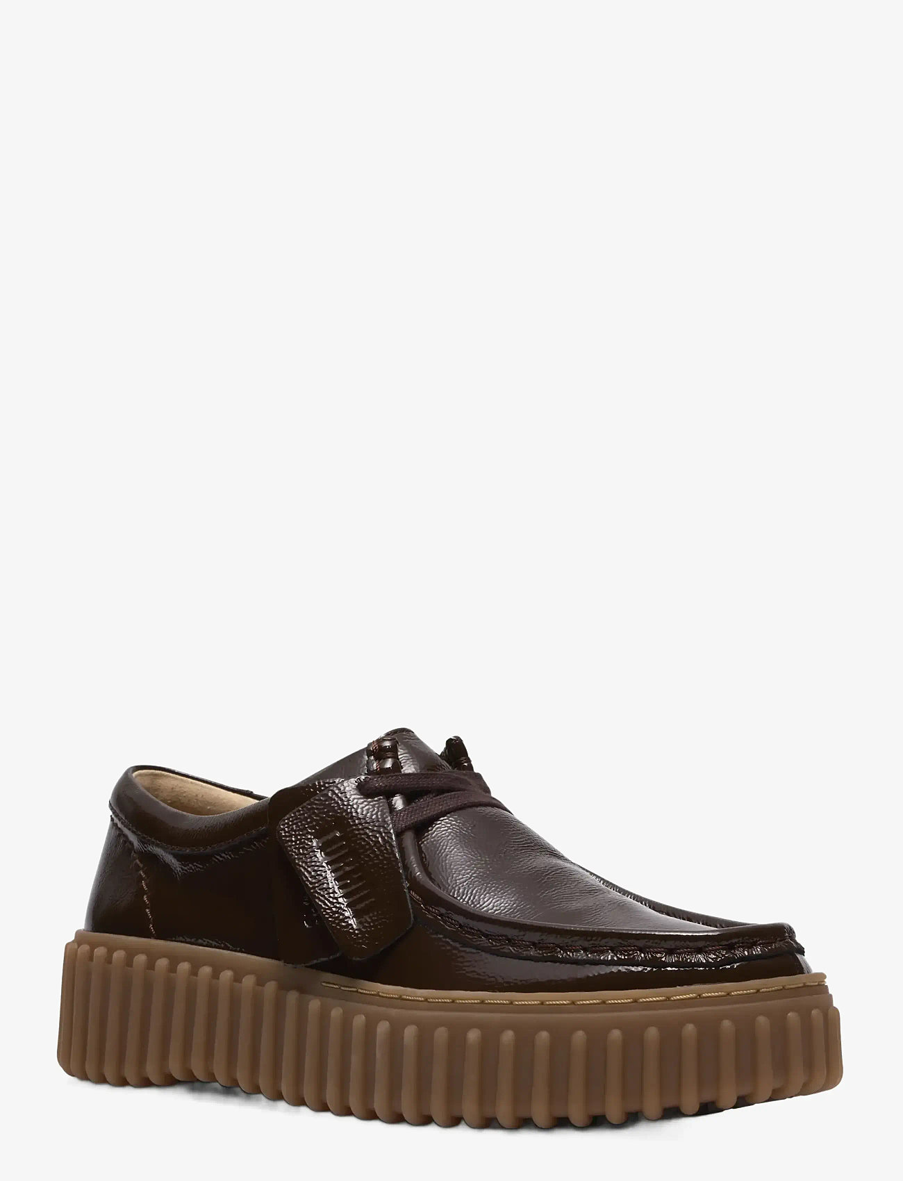 Clarks - Torhill Bee D - mode trends - dark brown pat - 3