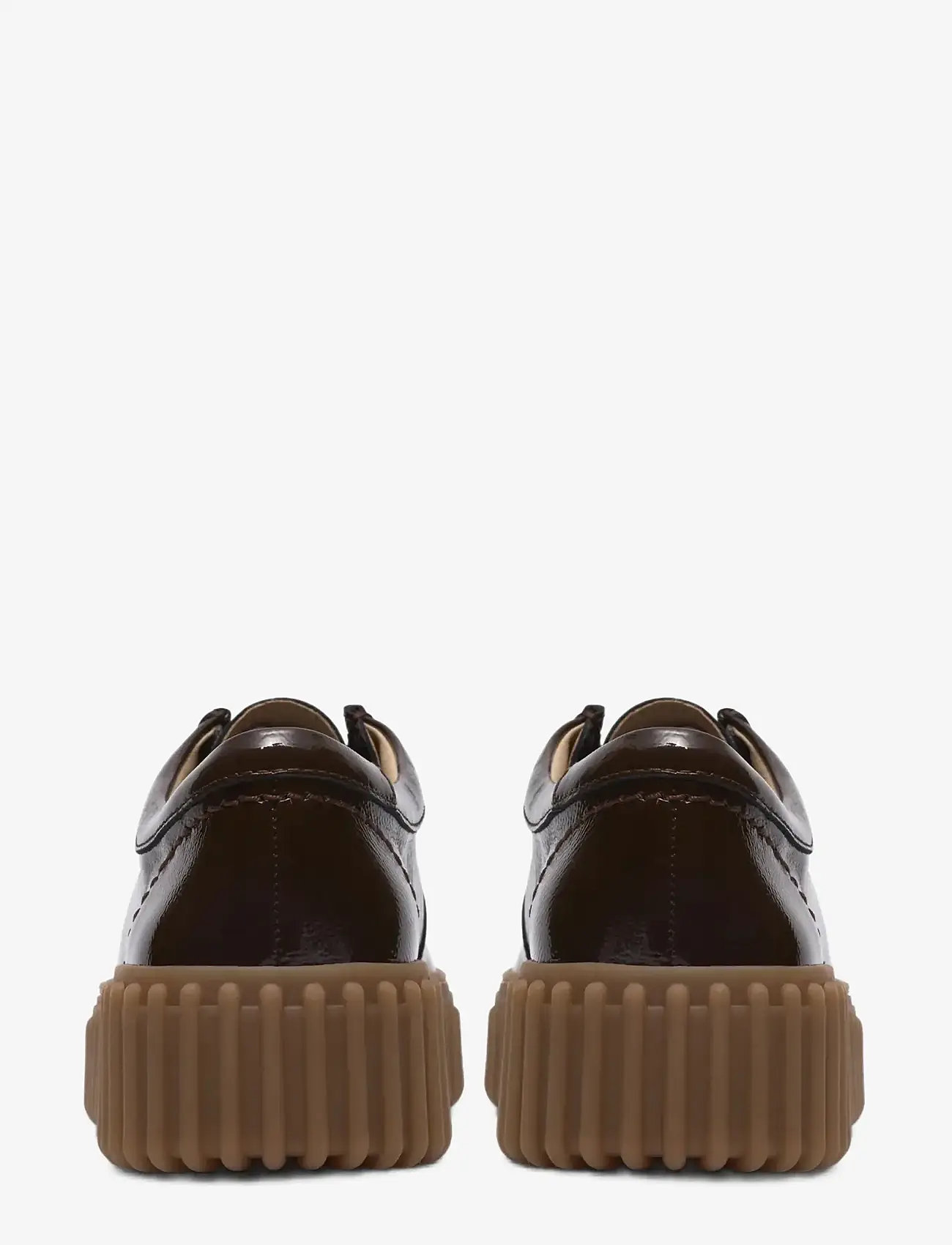 Clarks - Torhill Bee D - mode trends - dark brown pat - 5