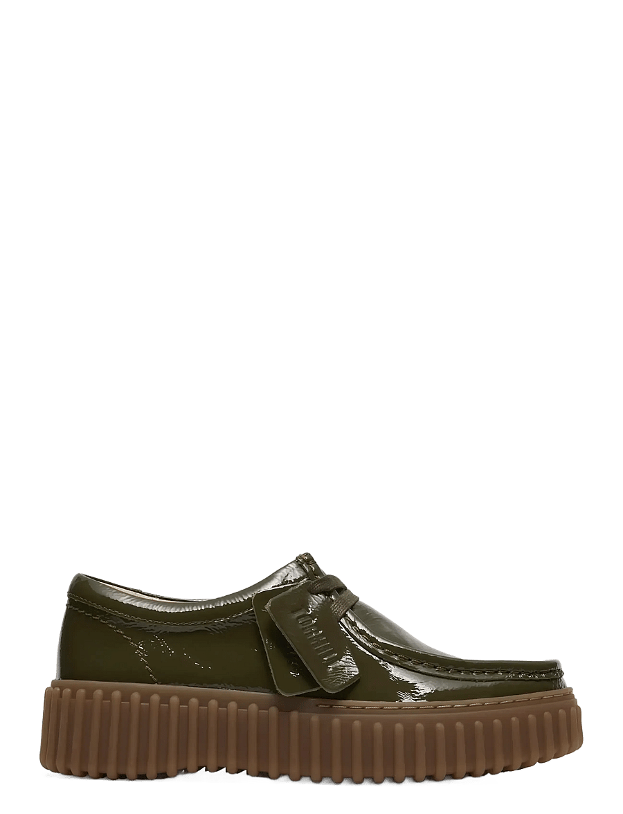 Clarks - Torhill Bee D - mados tendencijos - dark olive pat - 0