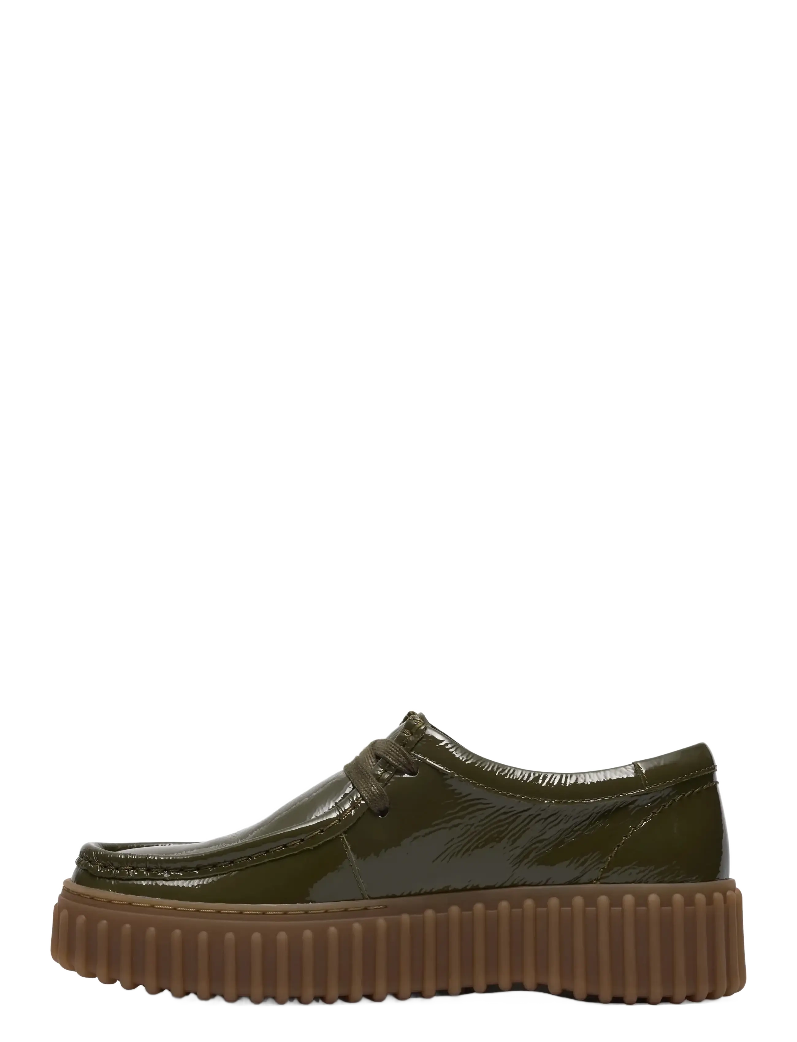 Clarks - Torhill Bee D - loafers - dark olive pat - 1