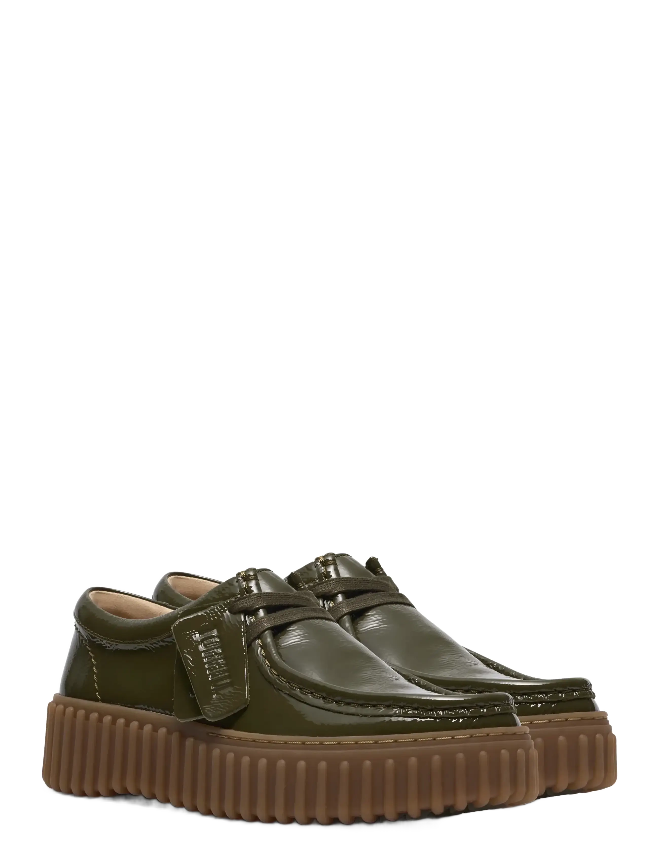 Clarks - Torhill Bee D - loafers - dark olive pat - 5