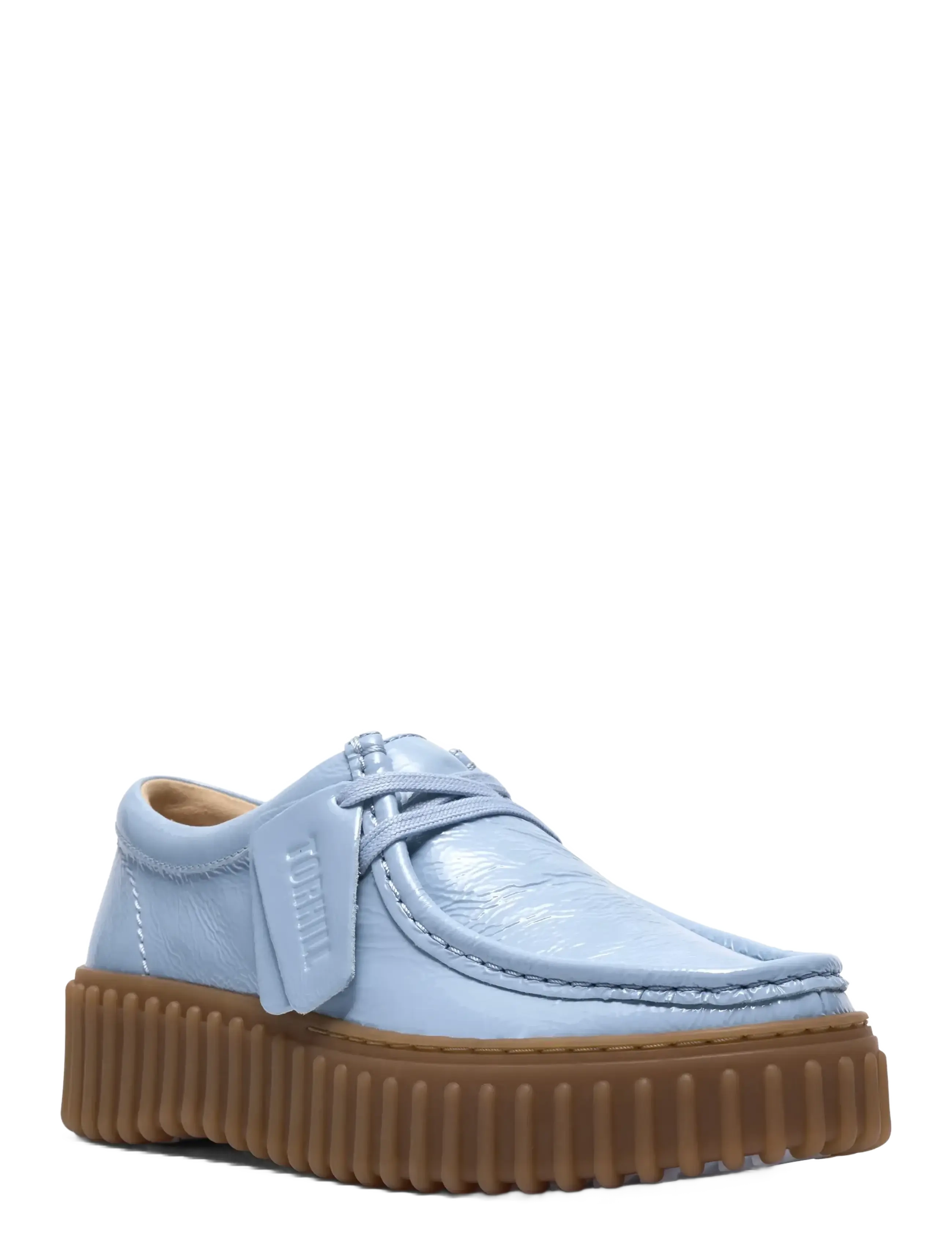 Clarks - Torhill Bee D - heeled loafers - lgt blue pat lea - 1