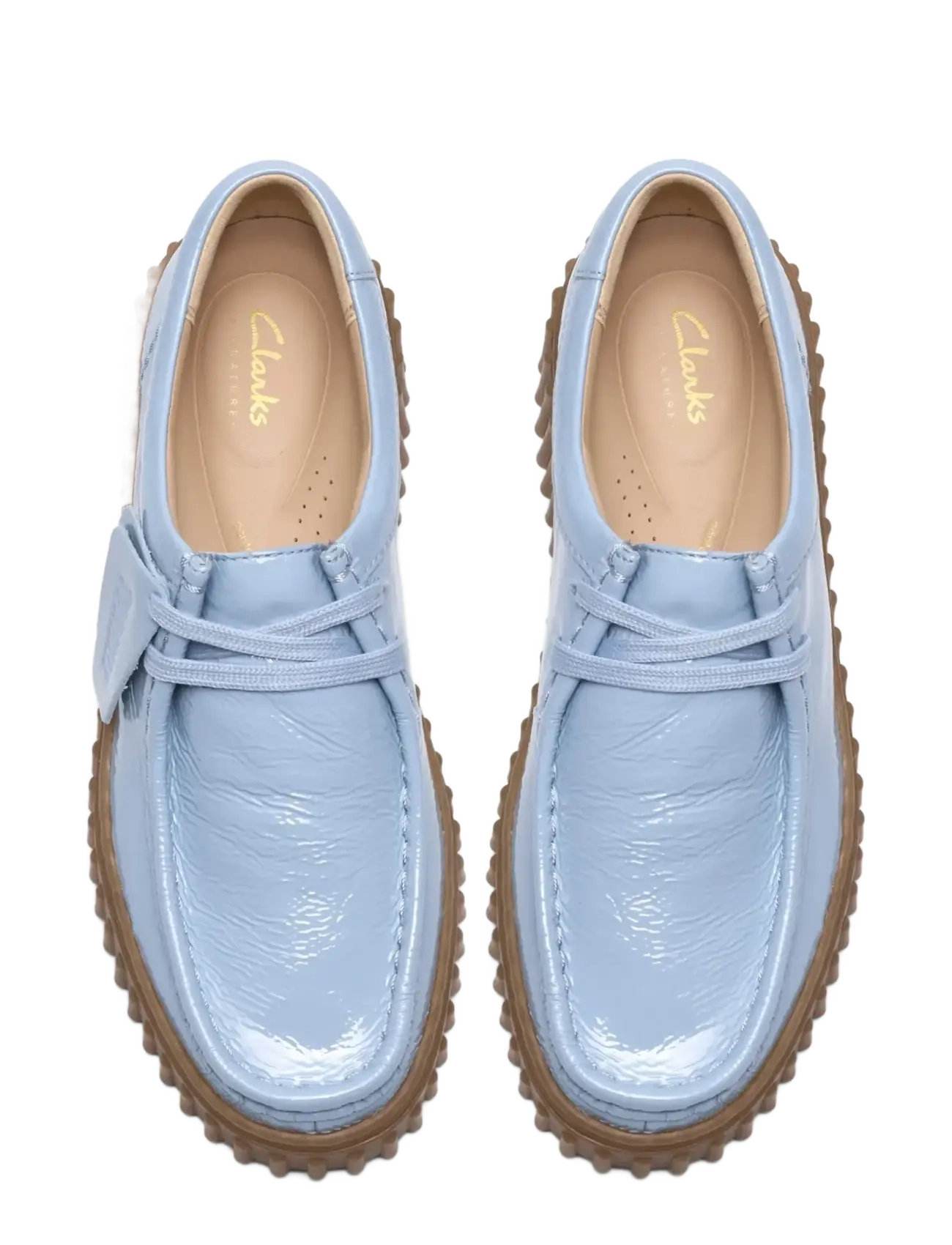 Clarks - Torhill Bee D - heeled loafers - lgt blue pat lea - 2