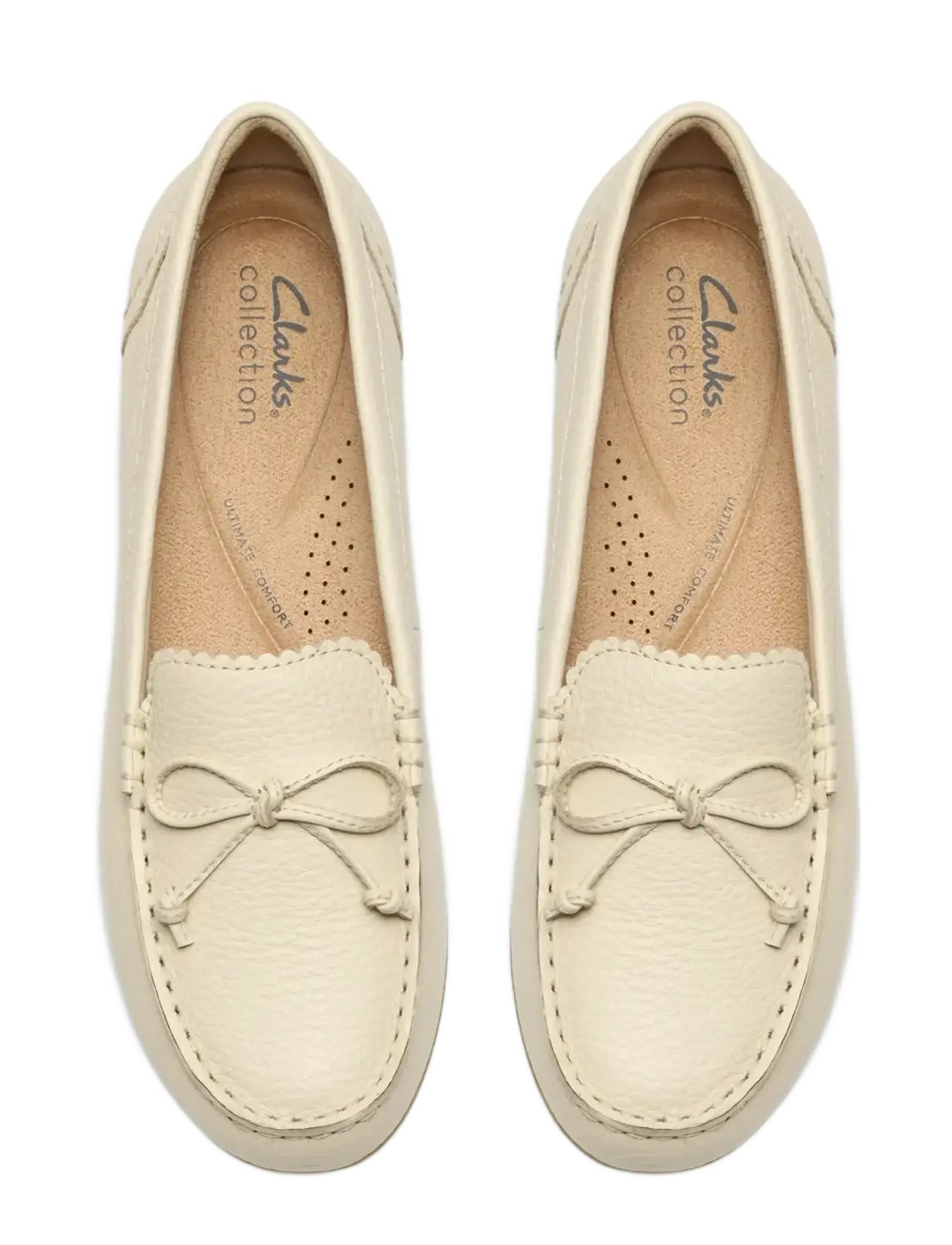 Clarks - Elliotte Sail D - loafers - cream leather - 5