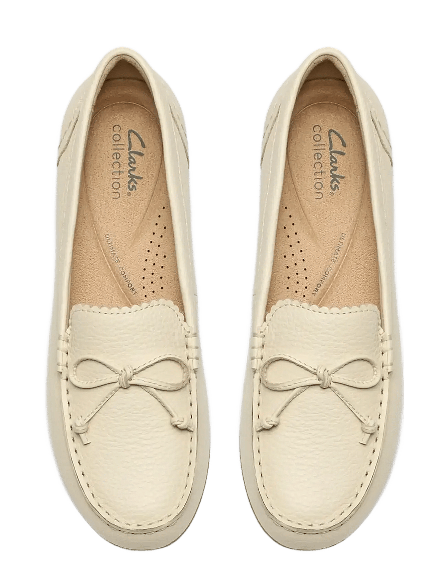 Clarks - Elliotte Sail D - boat shoes - cream leather - 5