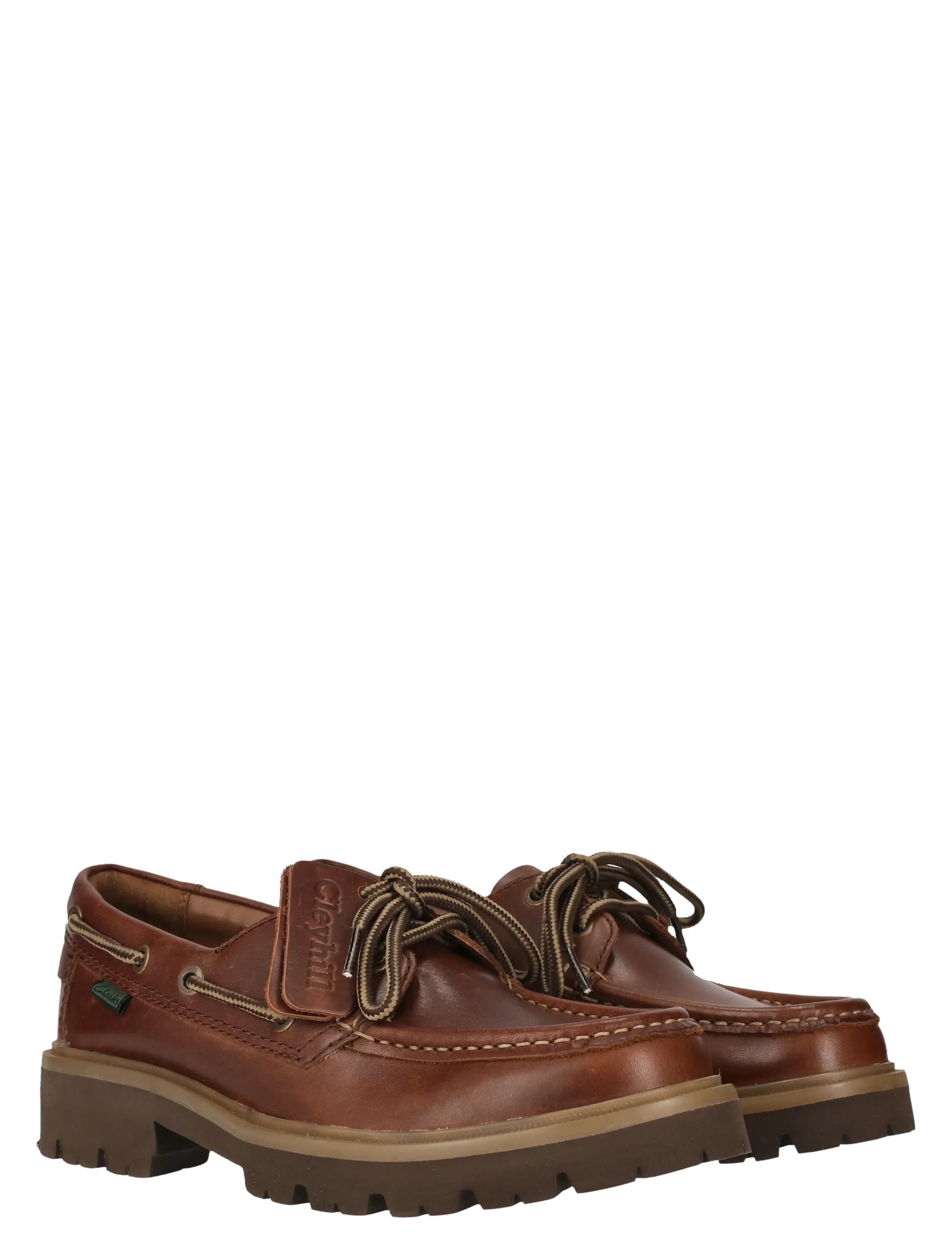 Clarks - Cleyhill Boat. D - dark brown lea - 1