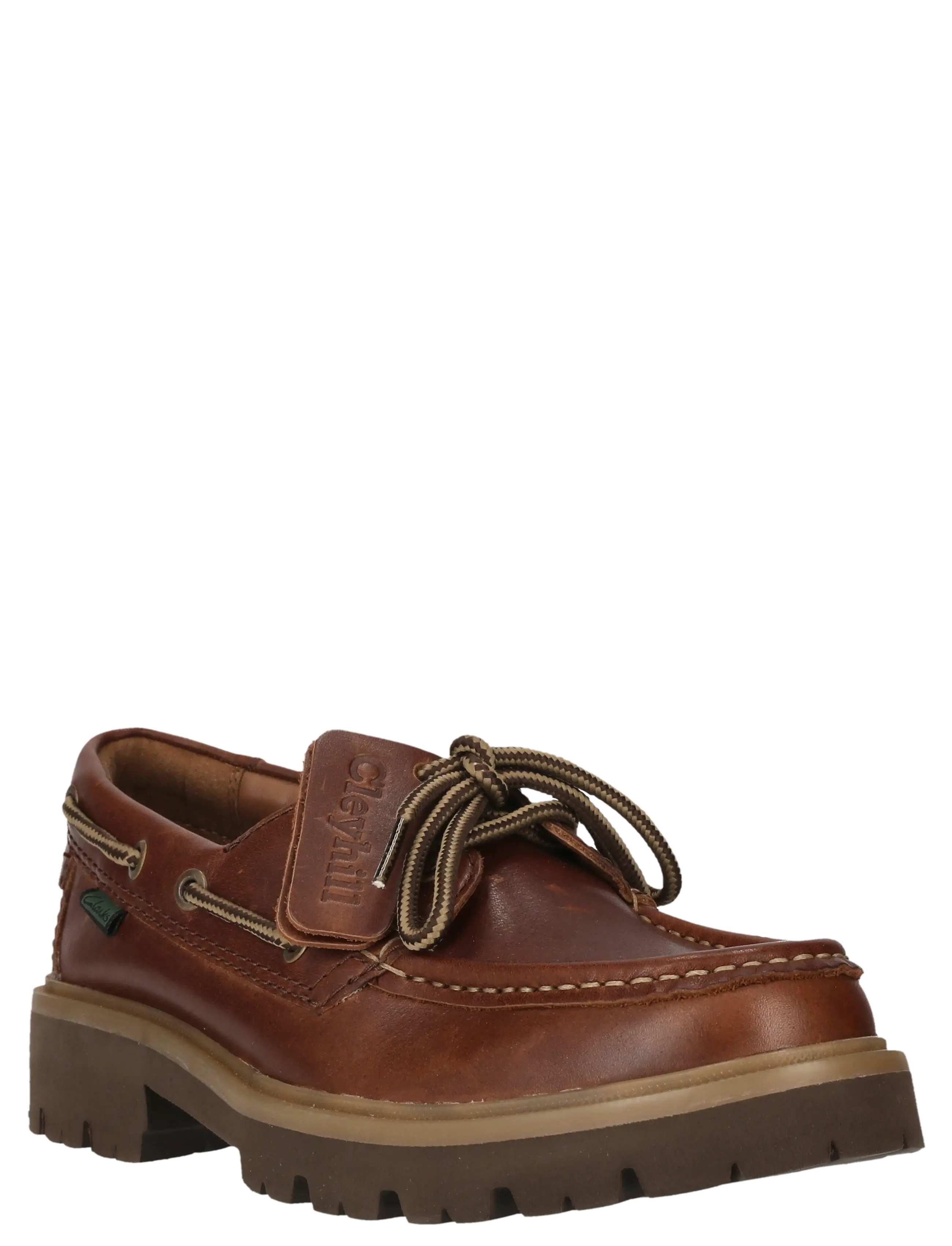 Clarks - Cleyhill Boat. D - dark brown lea - 2