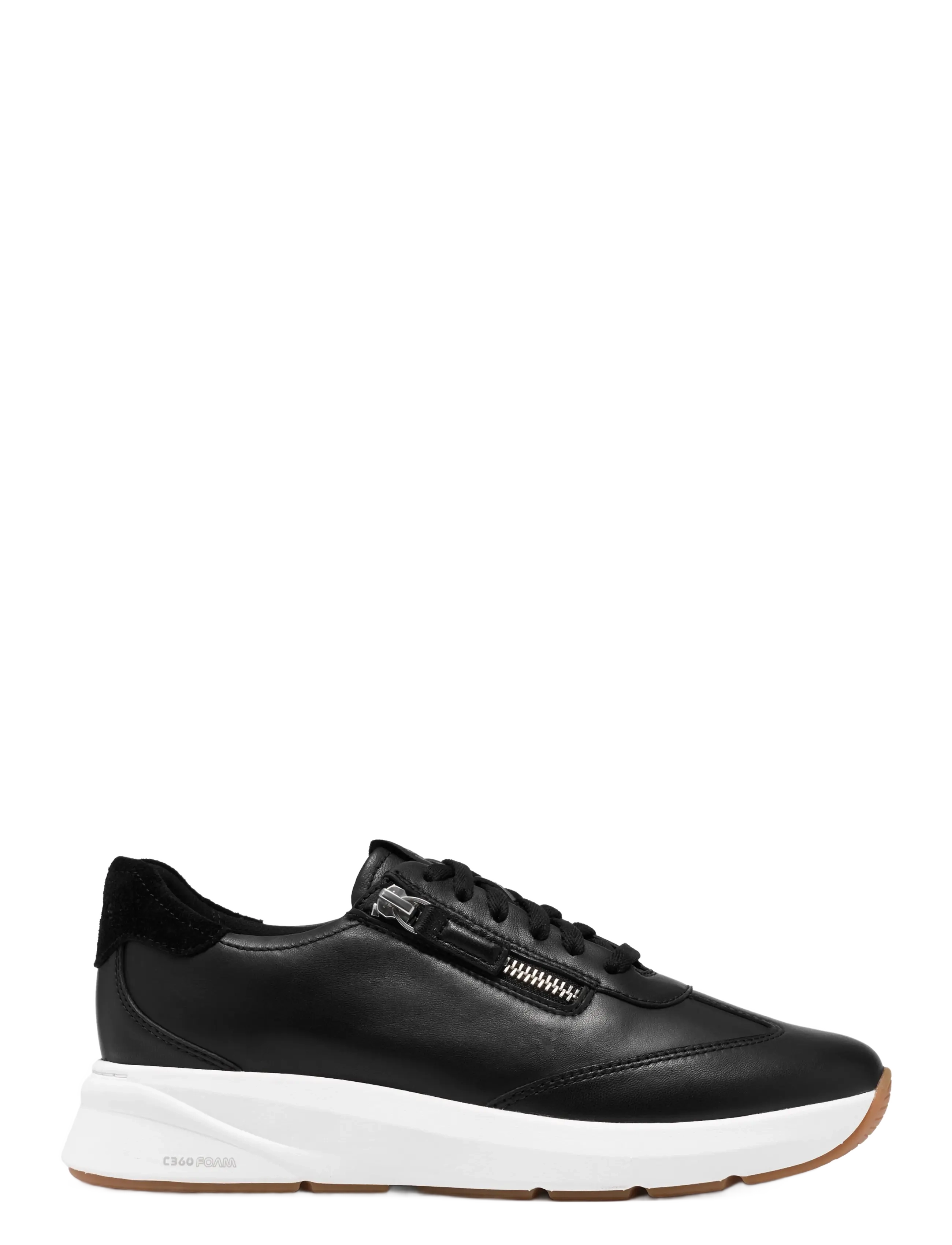 Clarks Code R Run D - Niedrige Sneakers - BLACK LEATHER / black