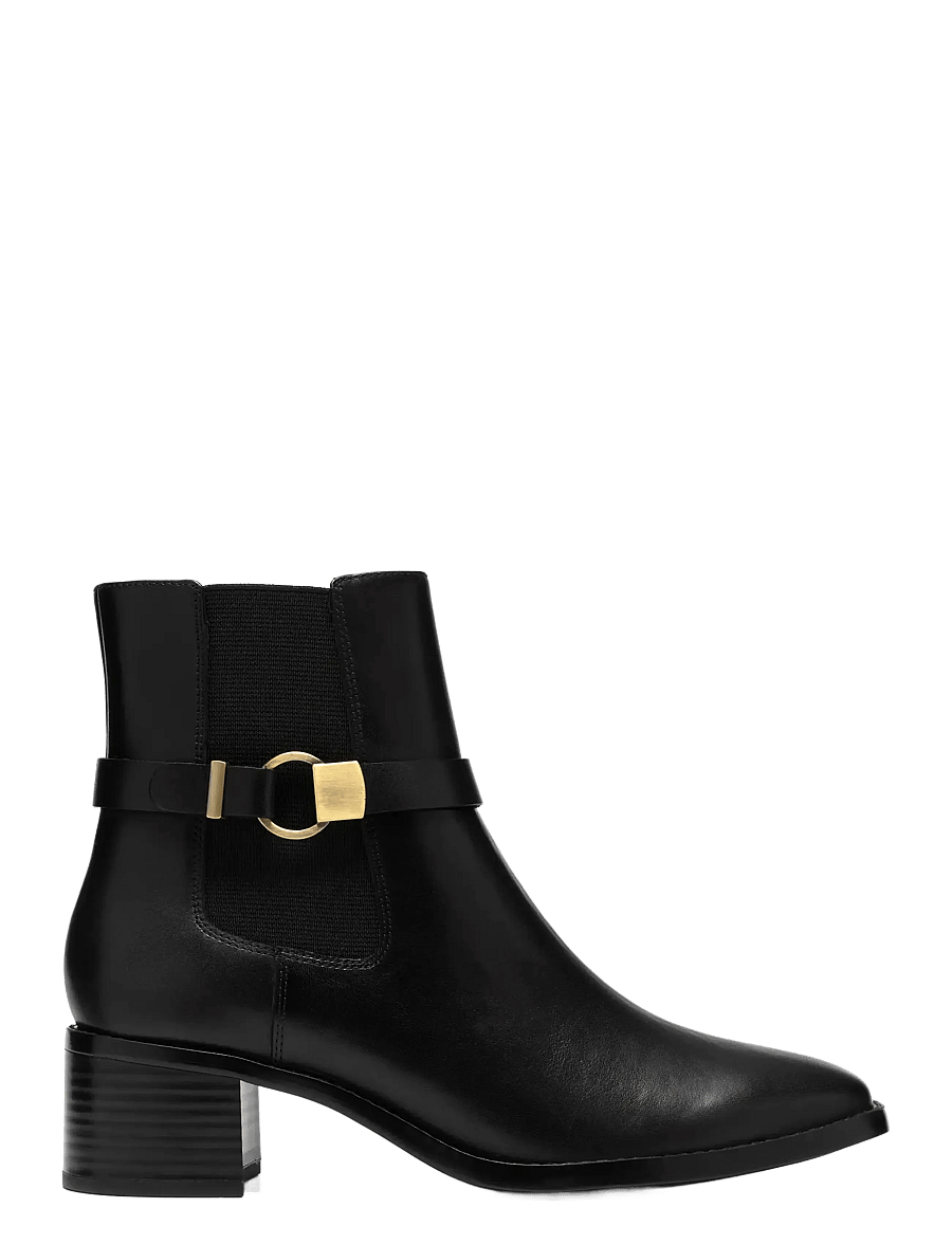 Clarks - Wrenn Buckle D - stiefeletten mit absatz - black leather - 0