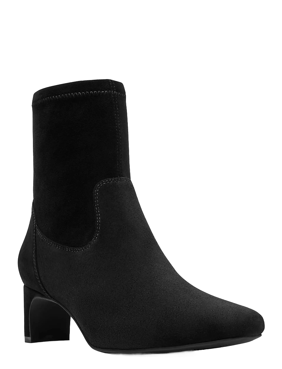 Clarks - Edina Stretch D - kontsaga poolsaapad - black sde - 2