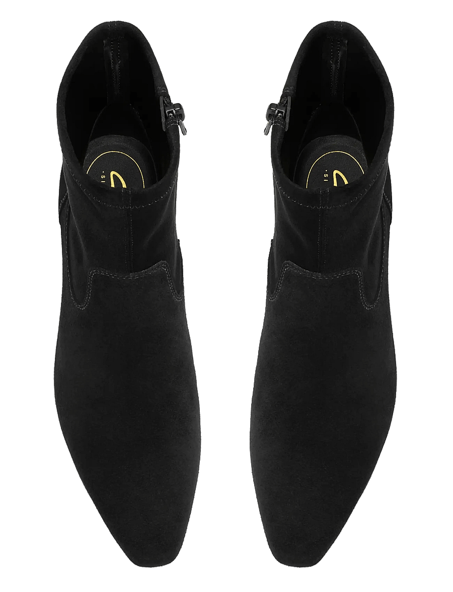 Clarks - Edina Stretch D - kontsaga poolsaapad - black sde - 4