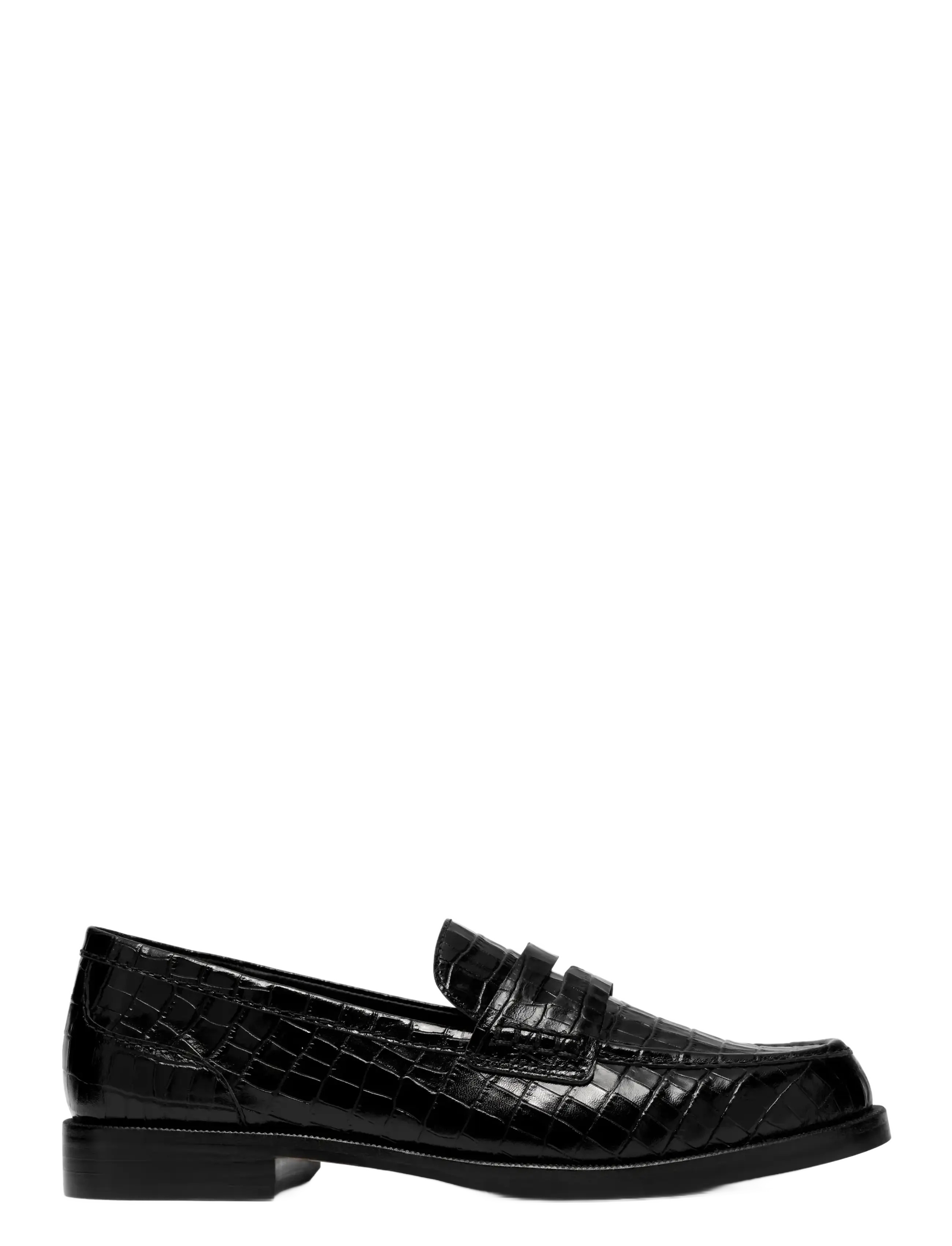 Clarks Straven2 Penny D - Transitional Layering - BLACK CROC / black
