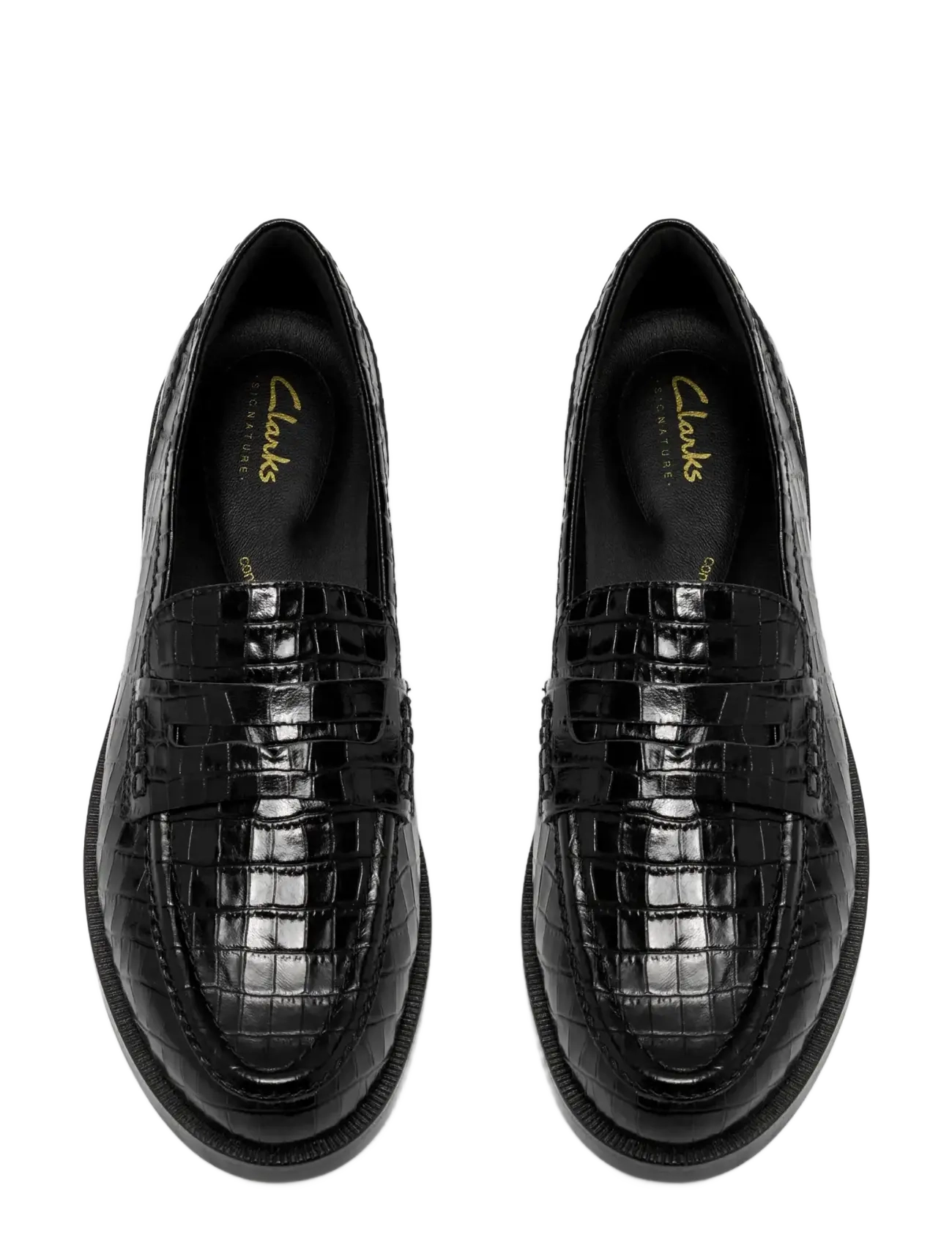 Clarks - Straven2 Penny D - fashion trends - black croc - 5