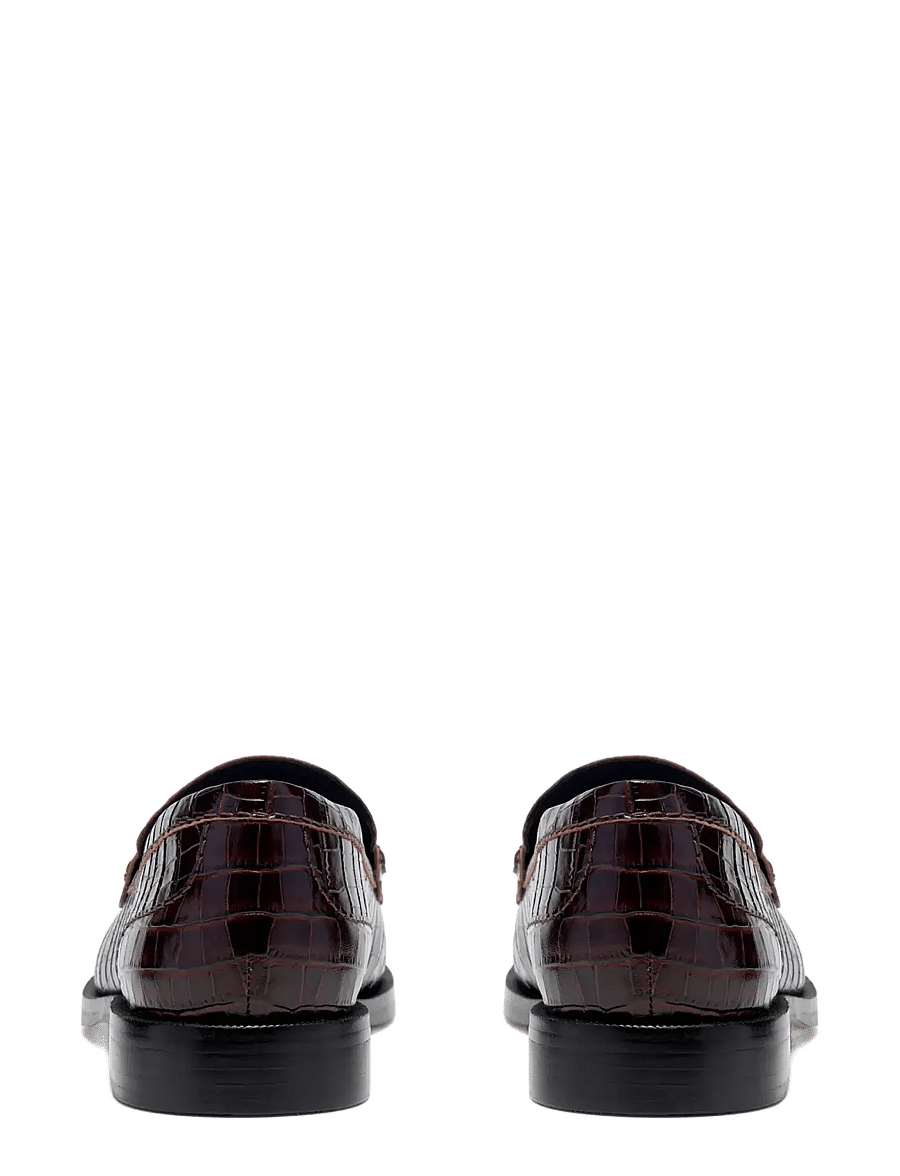 Clarks - Straven2 Penny D - mode trends - brown croc - 1