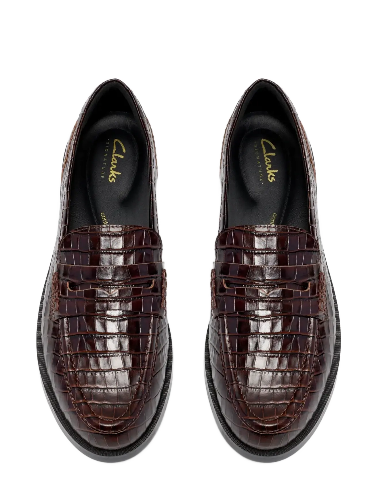 Clarks - Straven2 Penny D - mode trends - brown croc - 5