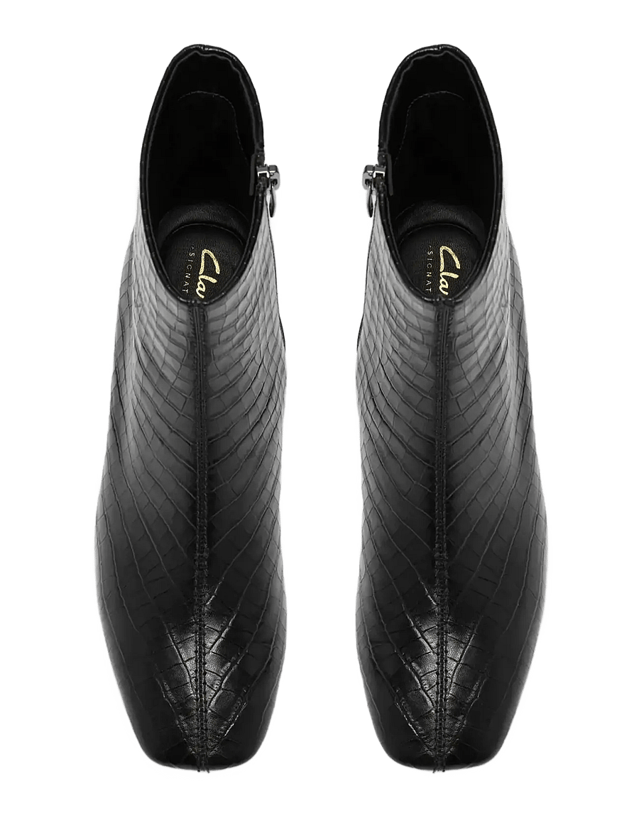 Clarks - Fernie Zip D - støvletter - black croc - 5