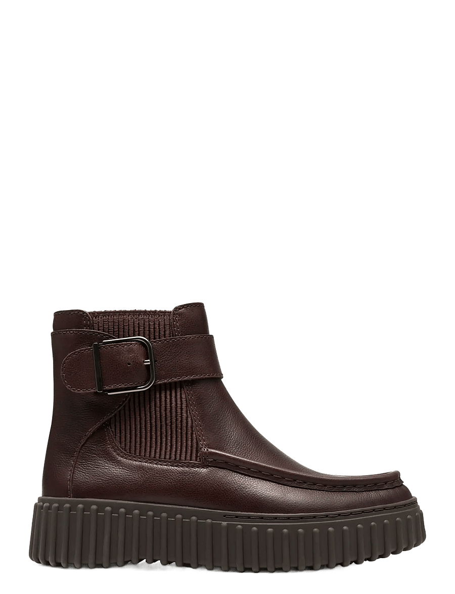 Clarks - Torhill Buckle D - flache stiefeletten - dark brown lea - 0