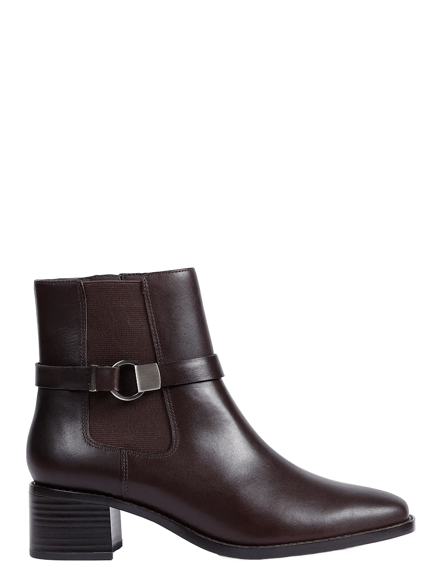 Clarks - Wrenn Buckle D - stiefeletten mit absatz - dark brown lea - 0