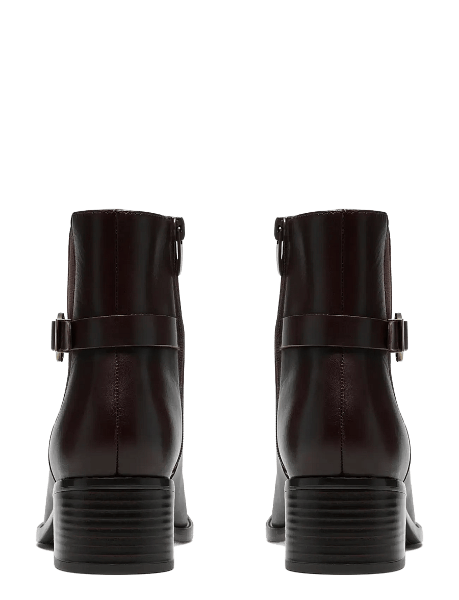 Clarks - Wrenn Buckle D - stiefeletten mit absatz - dark brown lea - 1