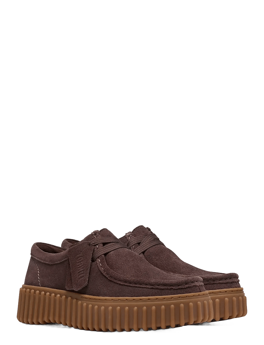 Clarks - Torhill Bee D - dark brown suede - 1