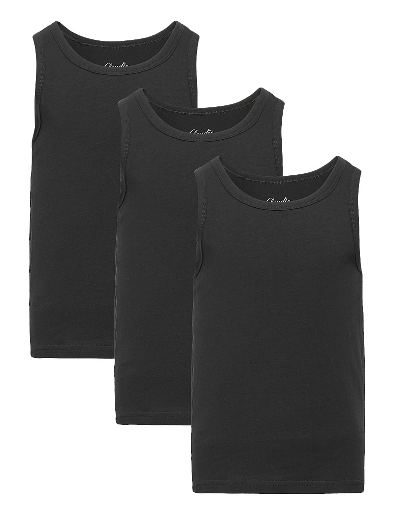 Claudio - Claudio Boys 3-pack singlet - Ærmeløs undertrøje - svart - 0