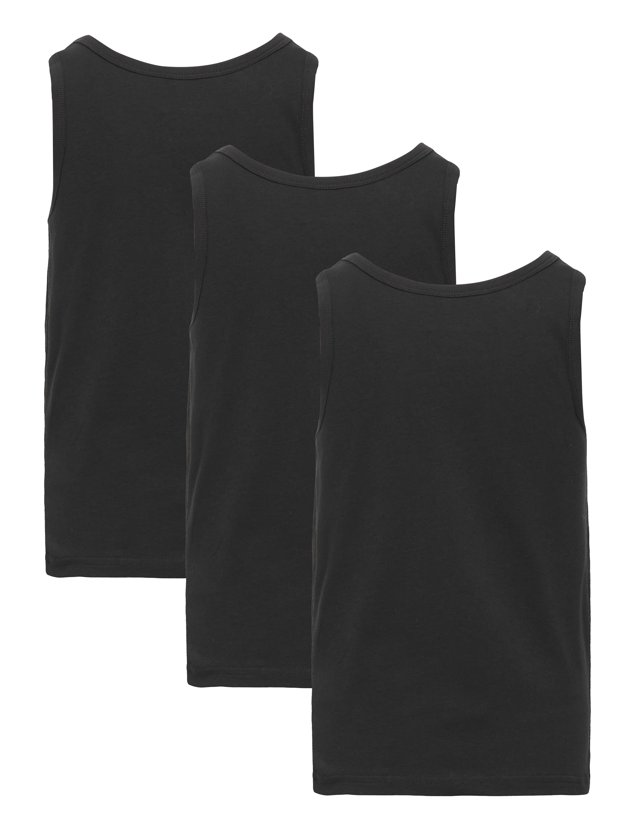 Claudio - Claudio Boys 3-pack singlet - Ärmellose - svart - 1