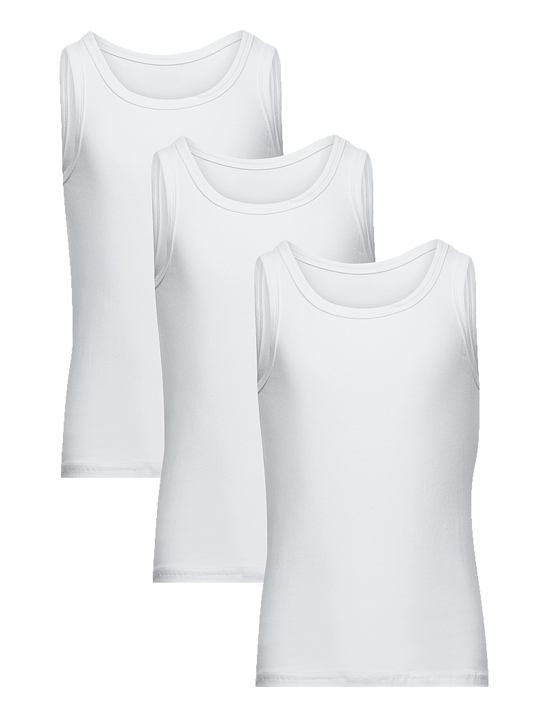 Claudio - Claudio Boys 3-pack singlet - tanktops - vit - 0