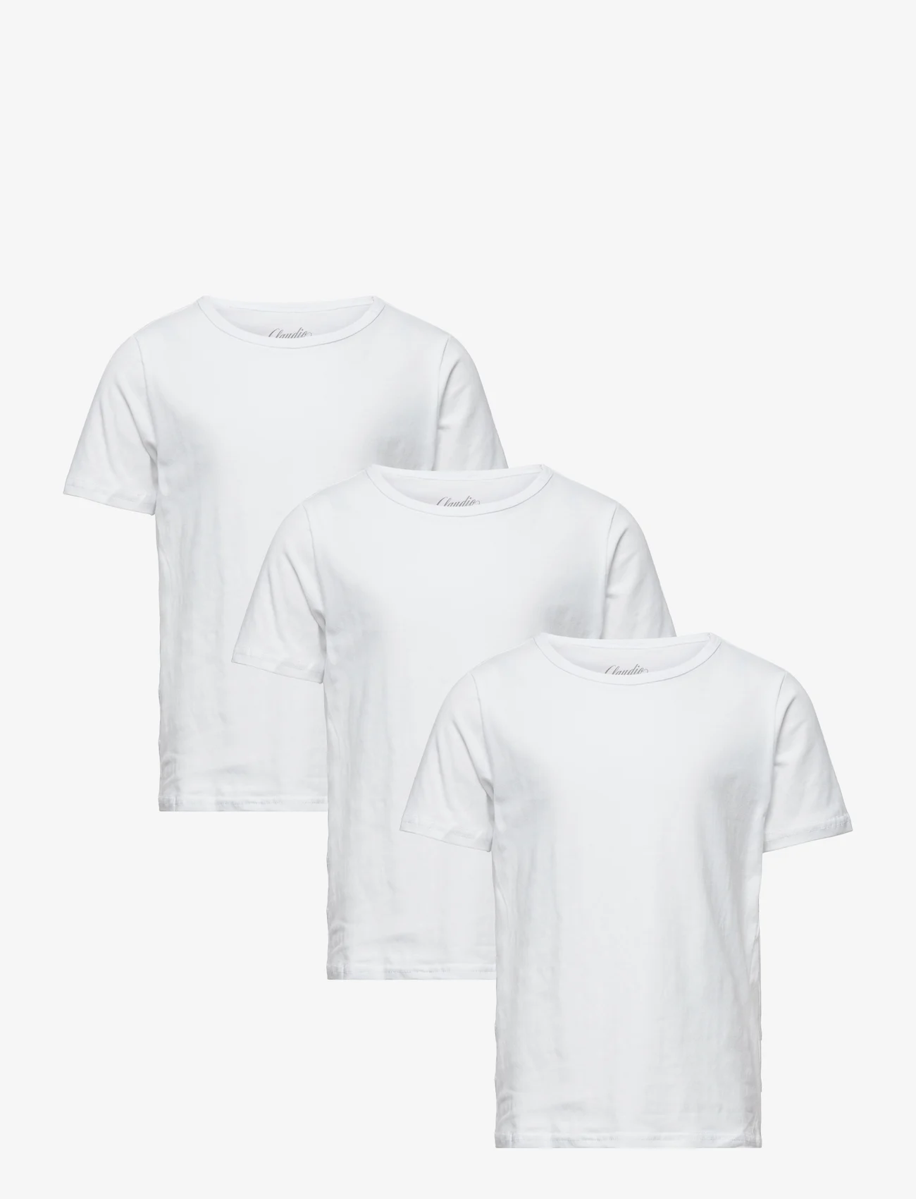 Claudio - Claudio Boys 3-pack T-shirt - short-sleeved - white - 0