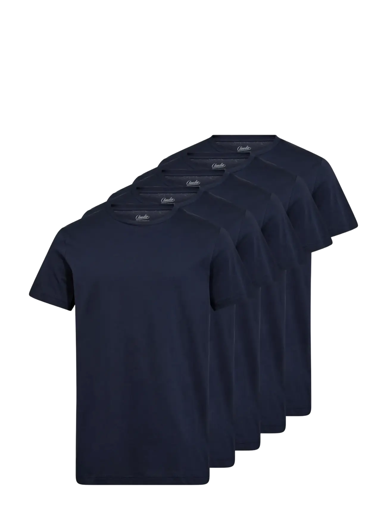 CLAUDIO Claudio 5-Pack T-Shirt Baumwolle Navy - S - Herren