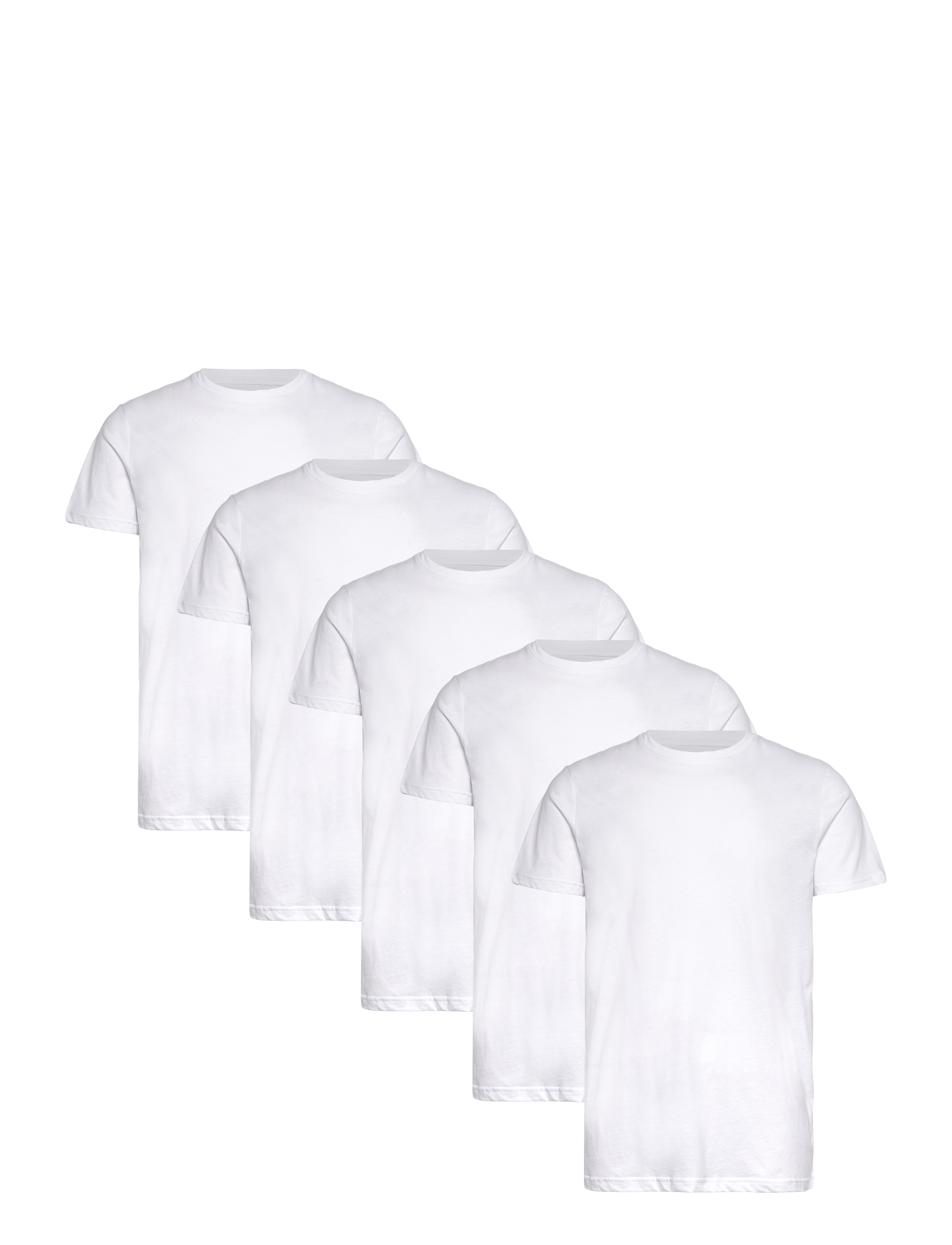 CLAUDIO Claudio 5-Pack T-Shirt Baumwolle Weiß - L - Herren