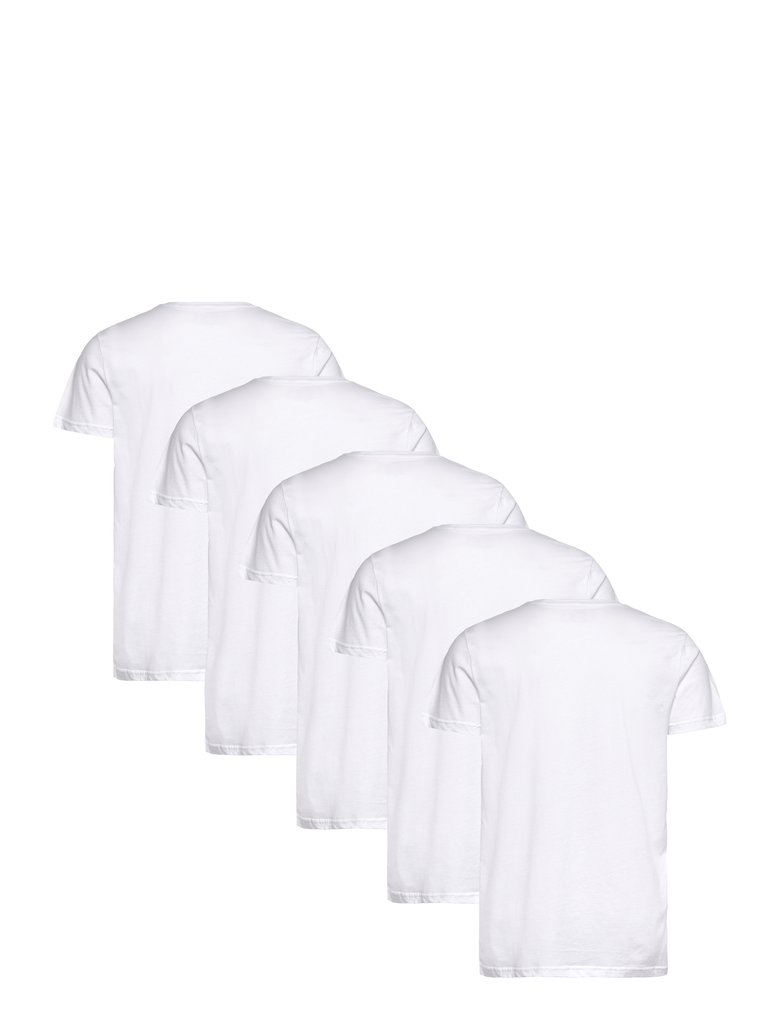 Claudio - Claudio 5-pack t-shirt cotton - kortärmade t-shirts - white - 3