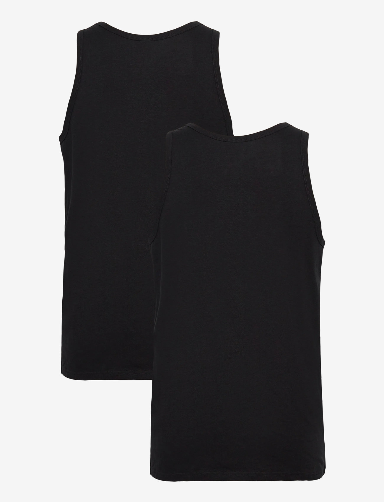 Claudio - Claudio 2-pack tanktop cotton - marškinėliai be rankovių - black - 1