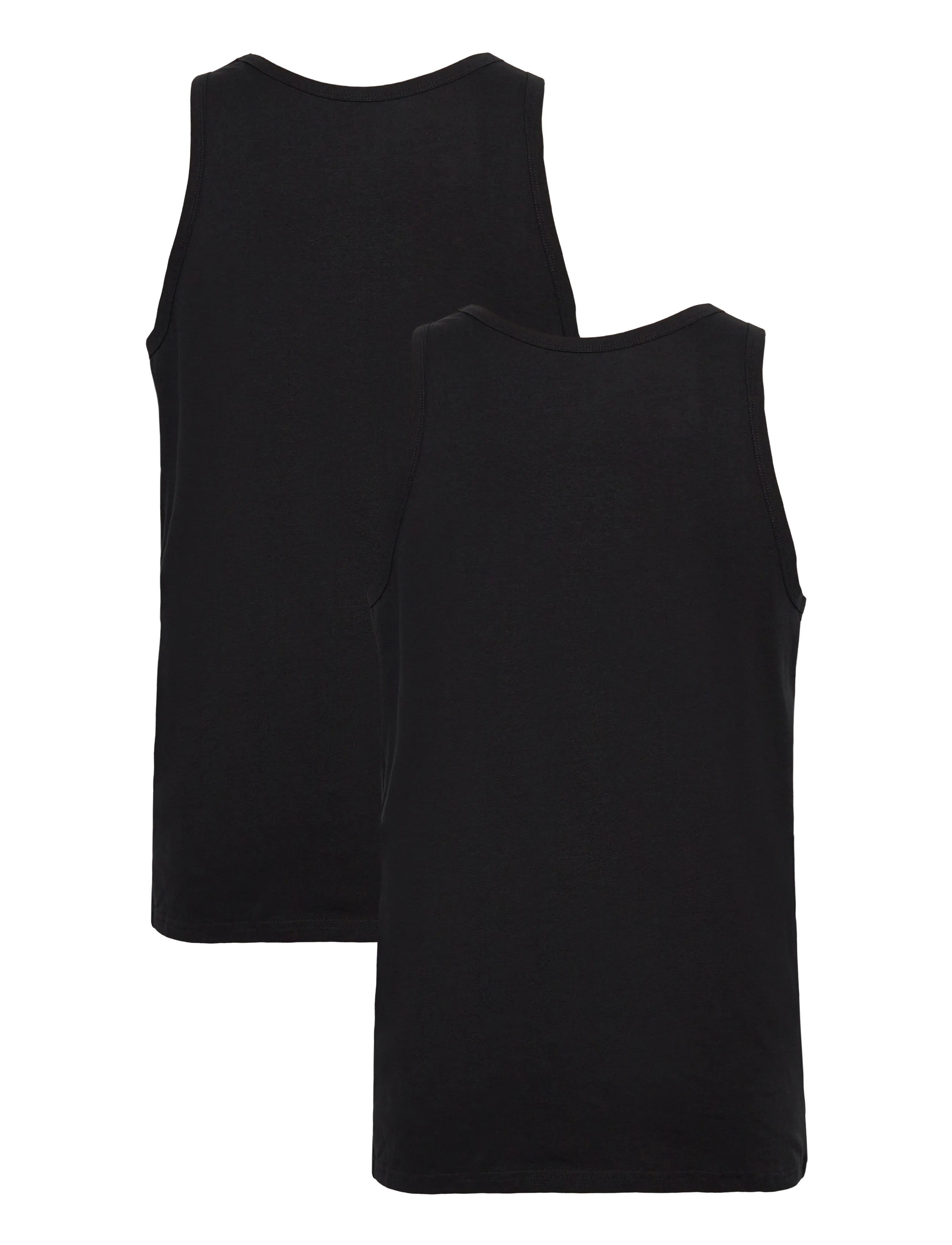 Claudio - Claudio 2-pack tanktop cotton - madalaimad hinnad - black - 1