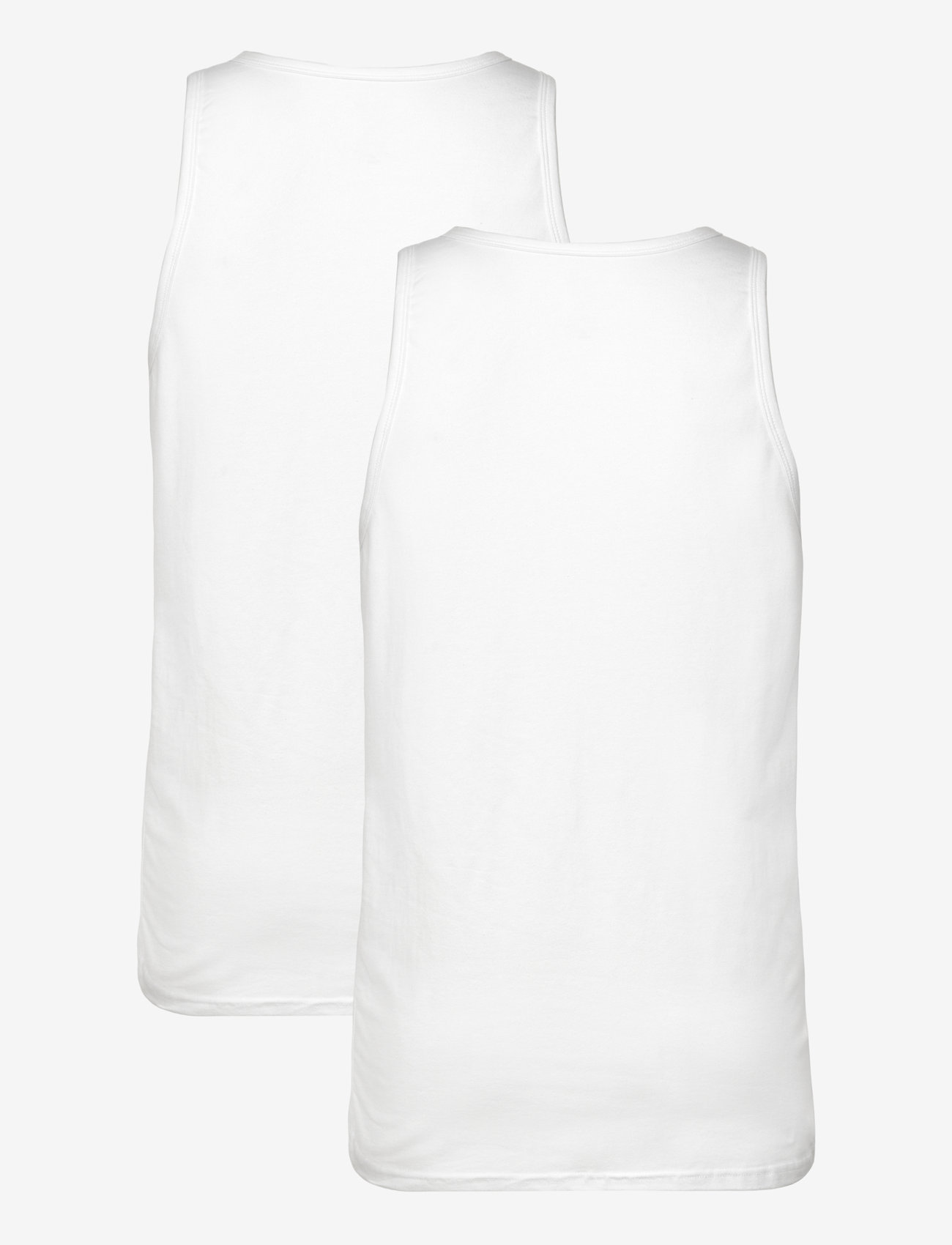 Claudio - Claudio 2-pack tanktop cotton - tank tops - white - 1