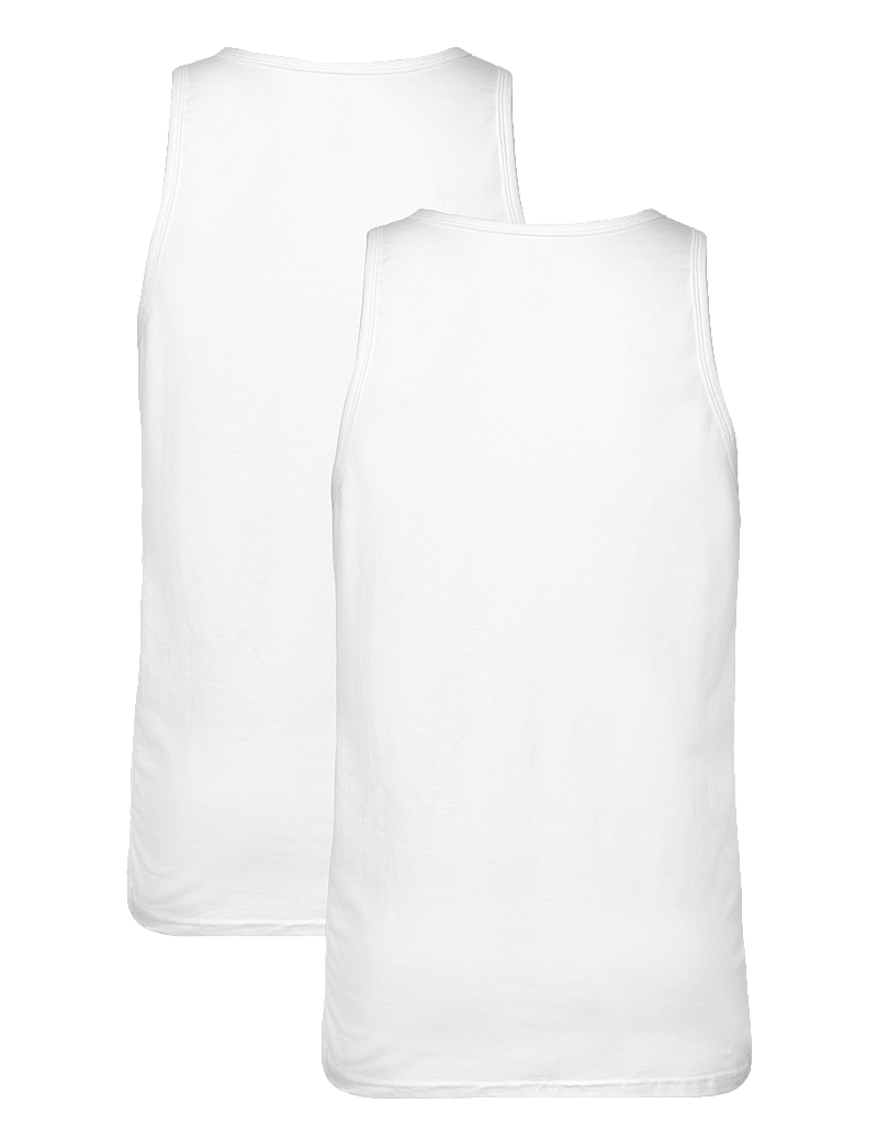 Claudio - Claudio 2-pack tanktop cotton - tank tops - white - 1