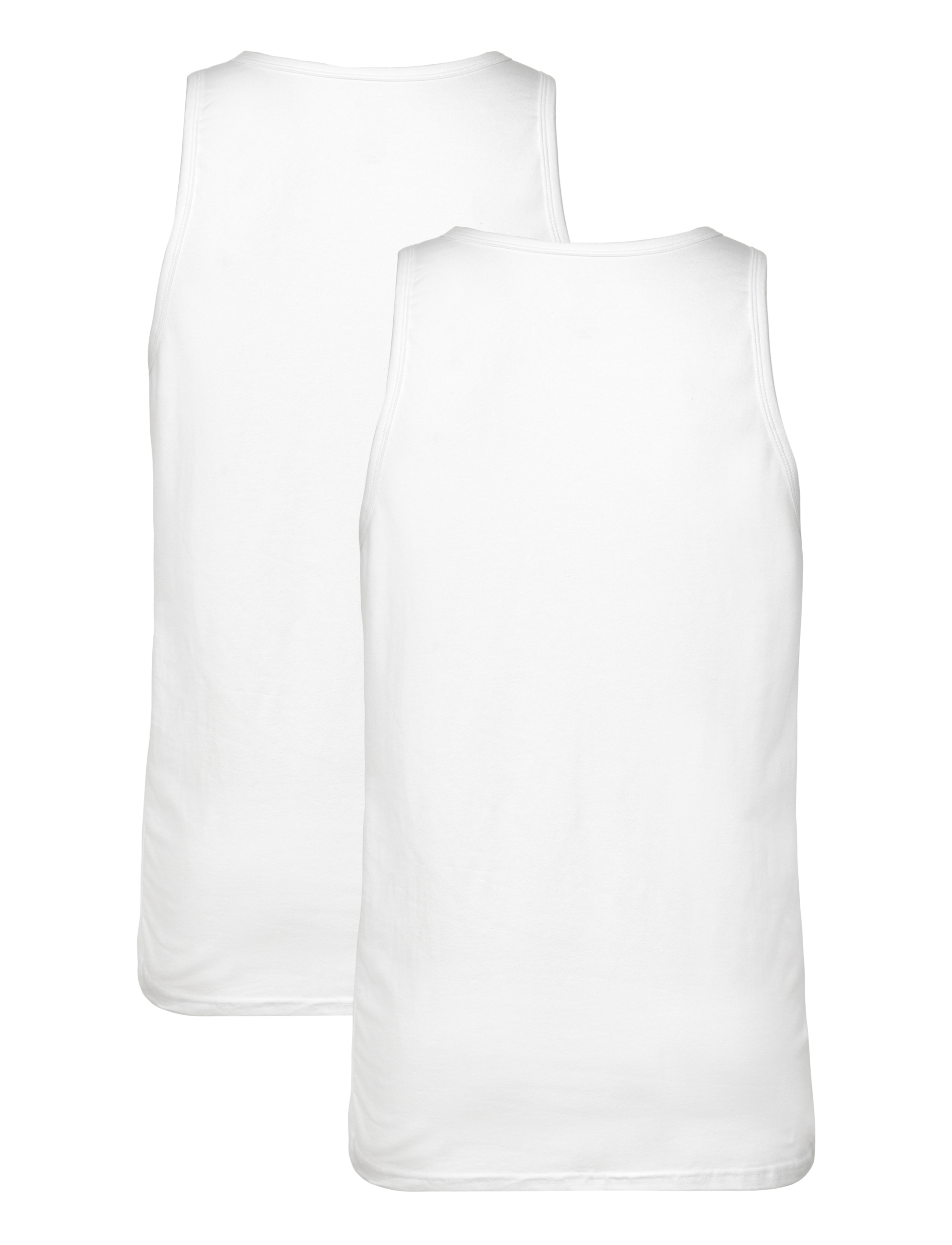 Claudio - Claudio 2-pack tanktop cotton - hlýrabolir - white - 3