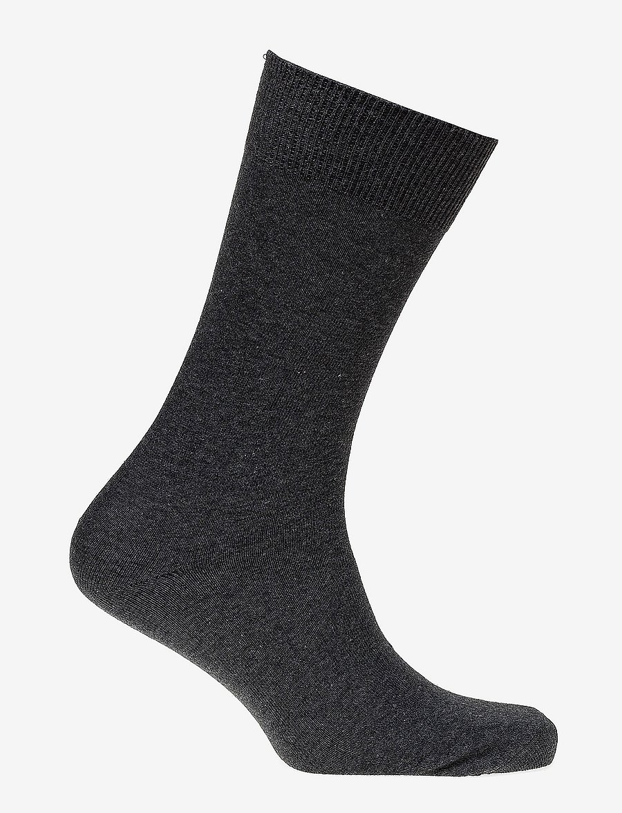 Claudio - Claudio socks solid colours. - crew-socken - black melange - 1