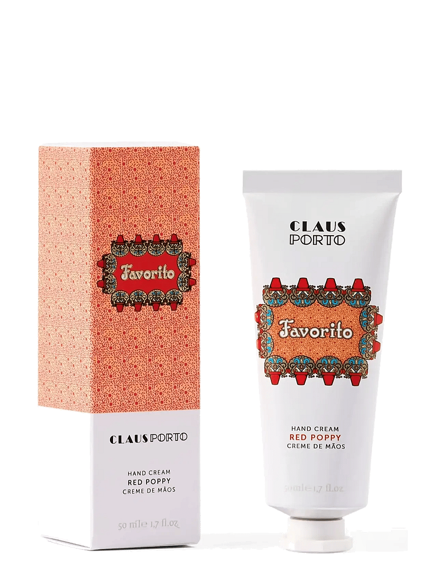 Claus Porto - Favorito Red Poppy Hand Cream - håndcremer - red - 1