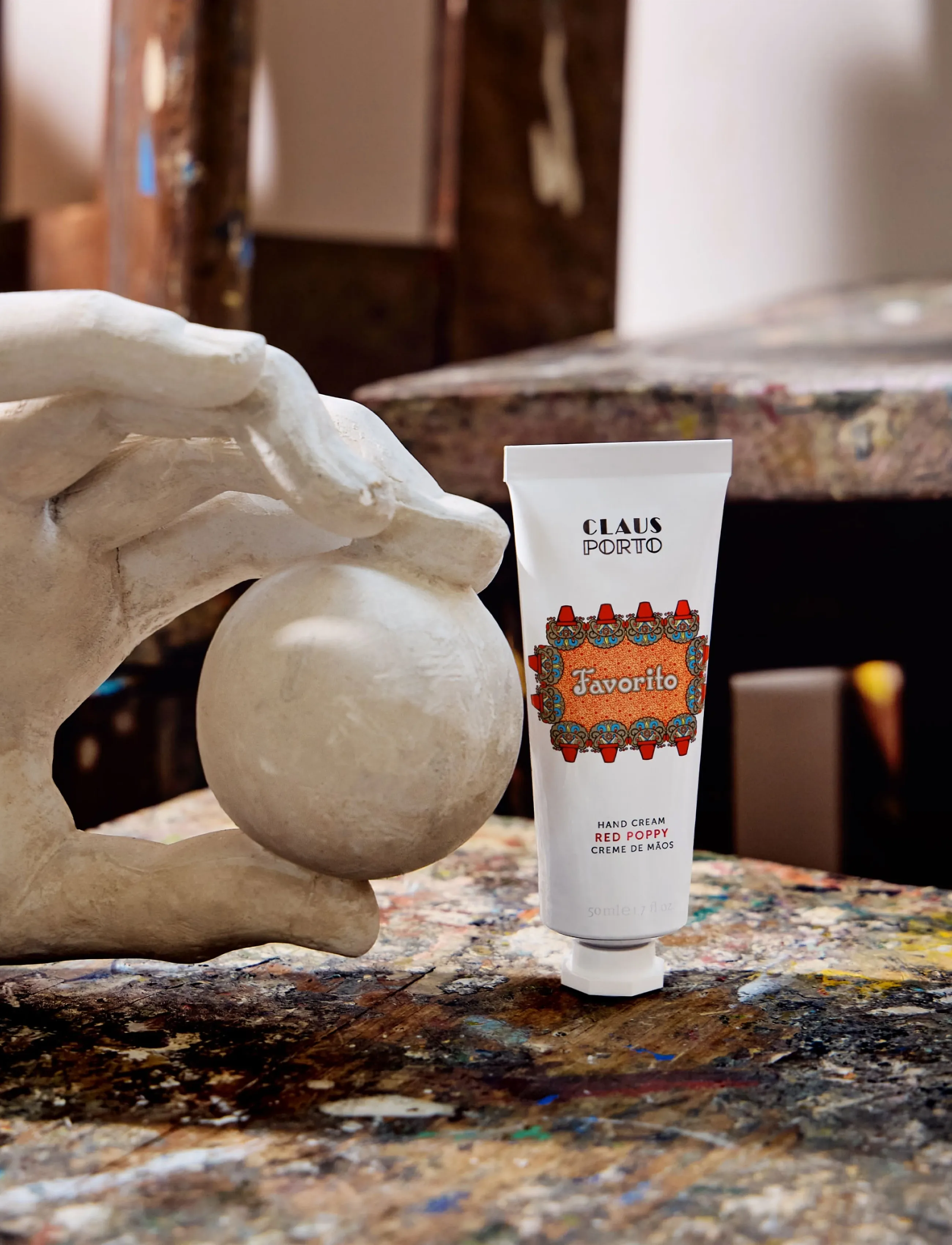 Claus Porto Favorito Red Poppy Hand Cream - Beauty - Herre - RED / red
