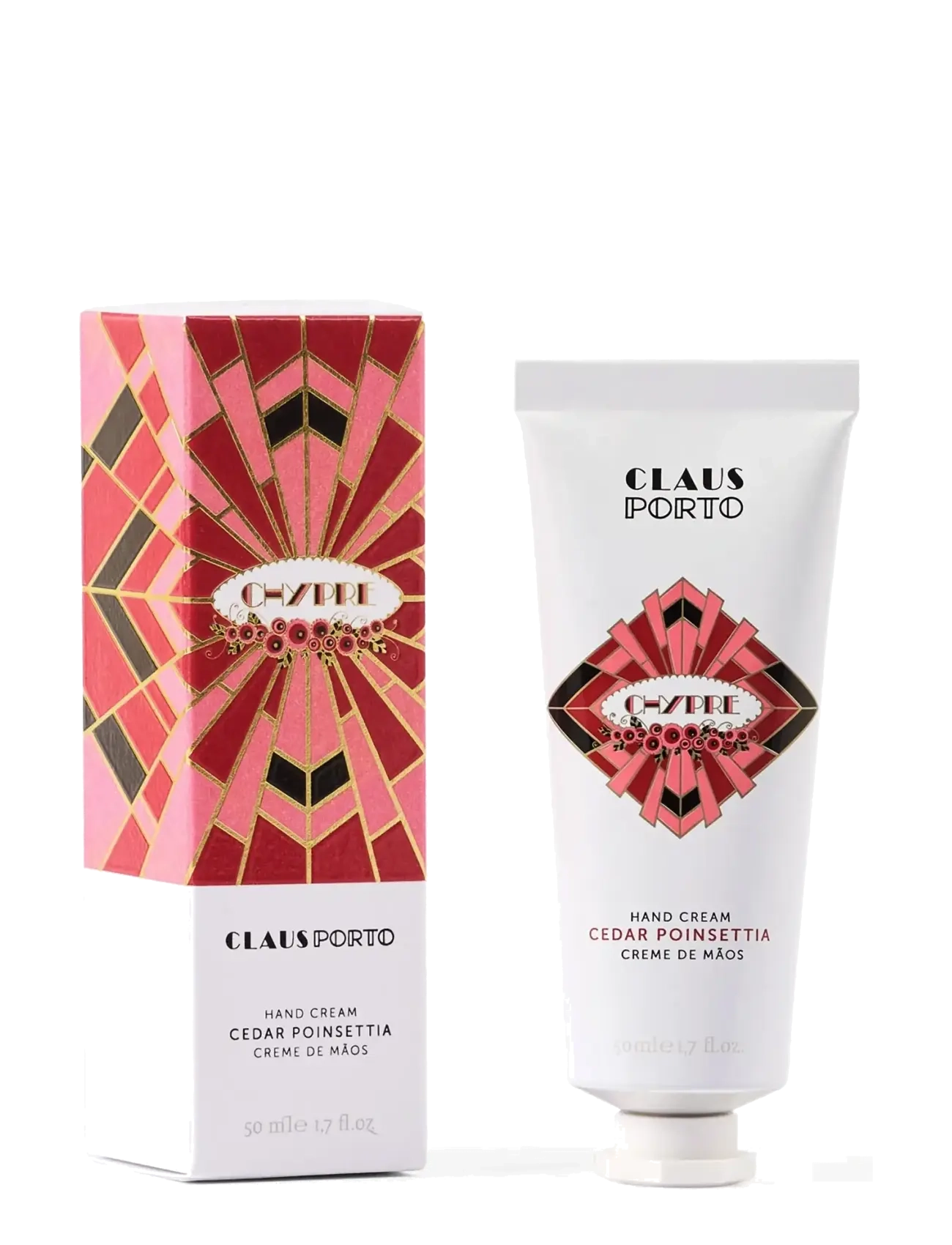 Claus Porto Chypre - Cedar Poinsettia Hand Cream - Claus Porto - MULTI-COLORED / multi